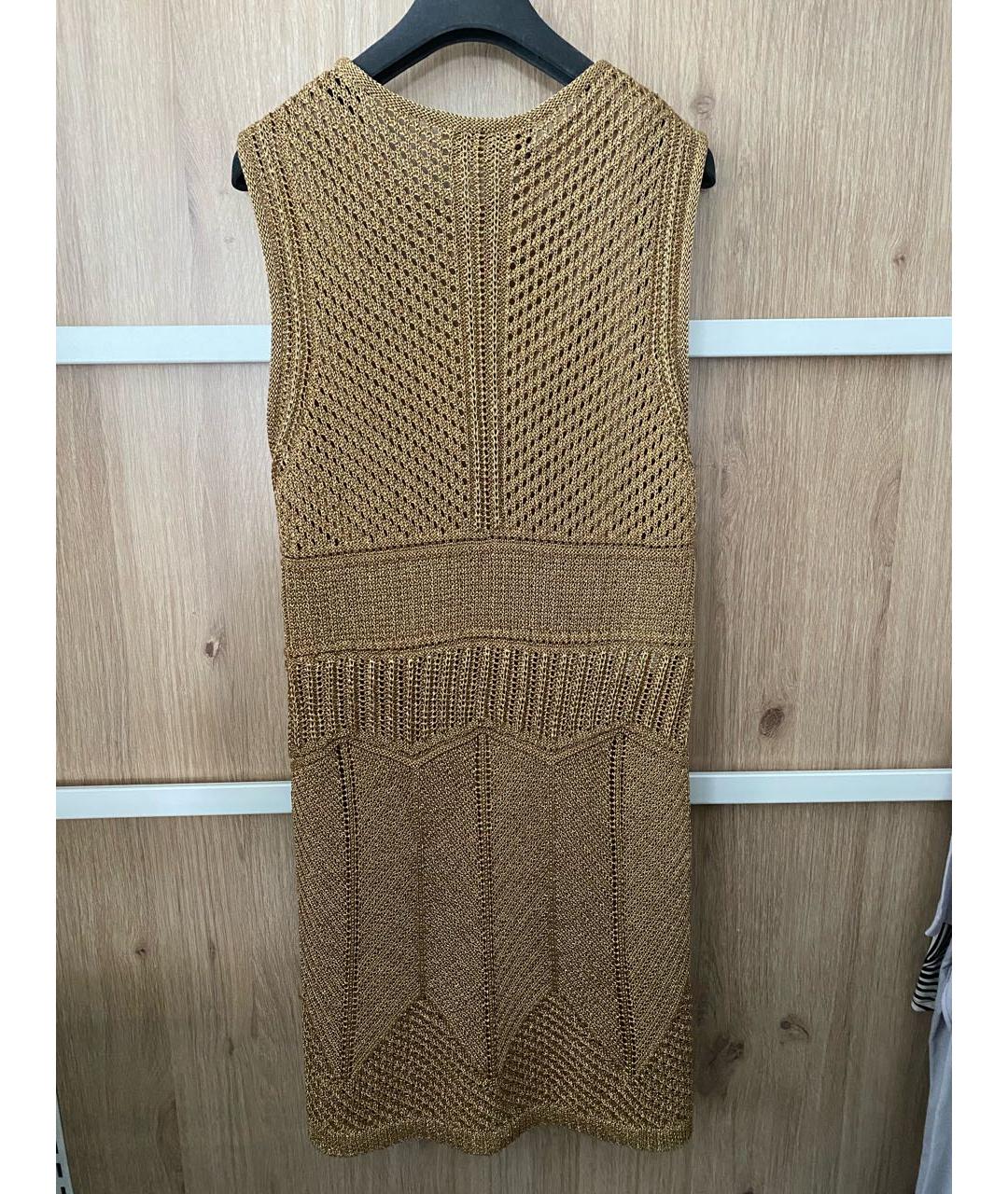 ALBERTA FERRETTI Золотое вечернее платье, фото 2