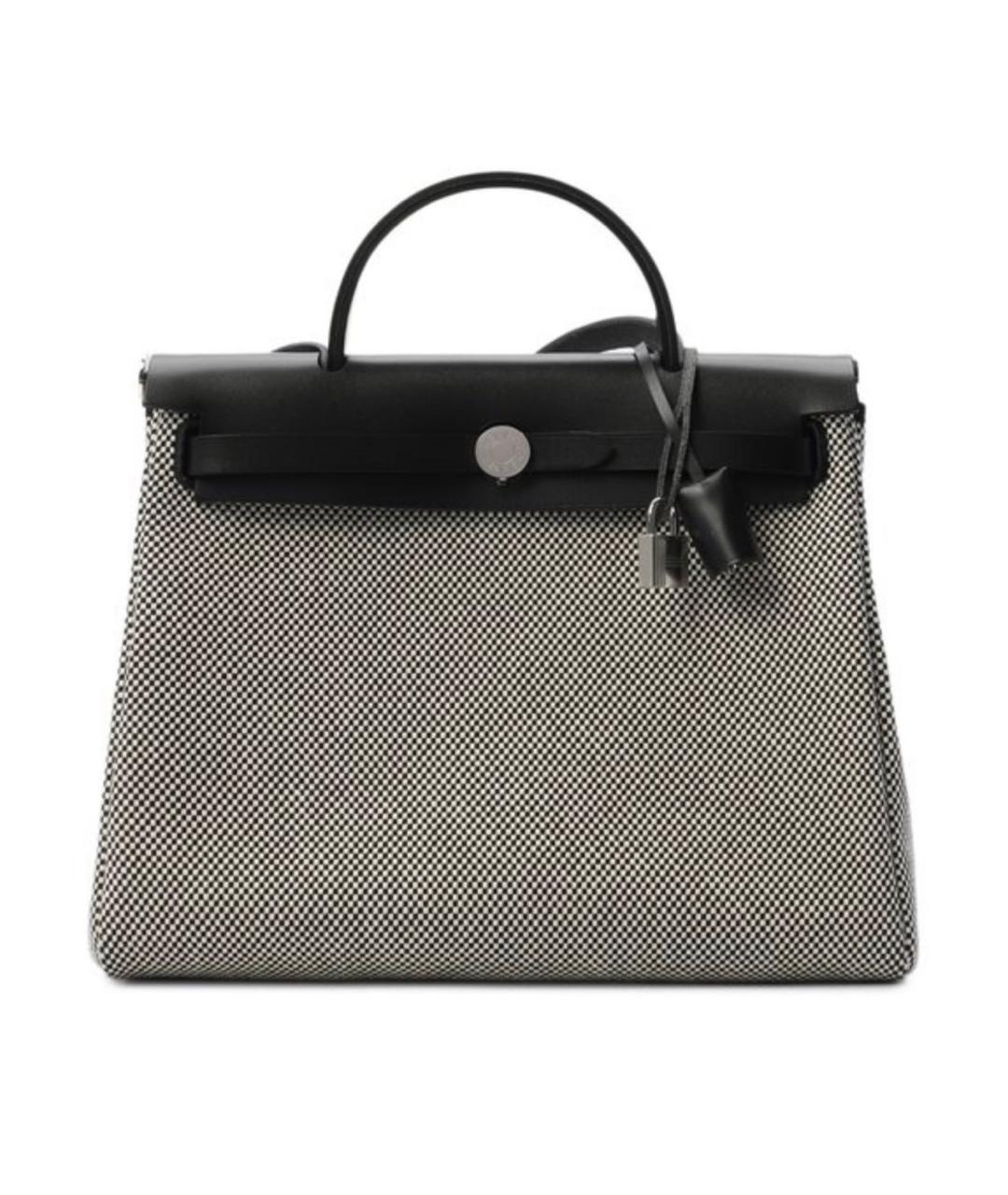 HERMES Черная тканевая сумка через плечо, фото 3