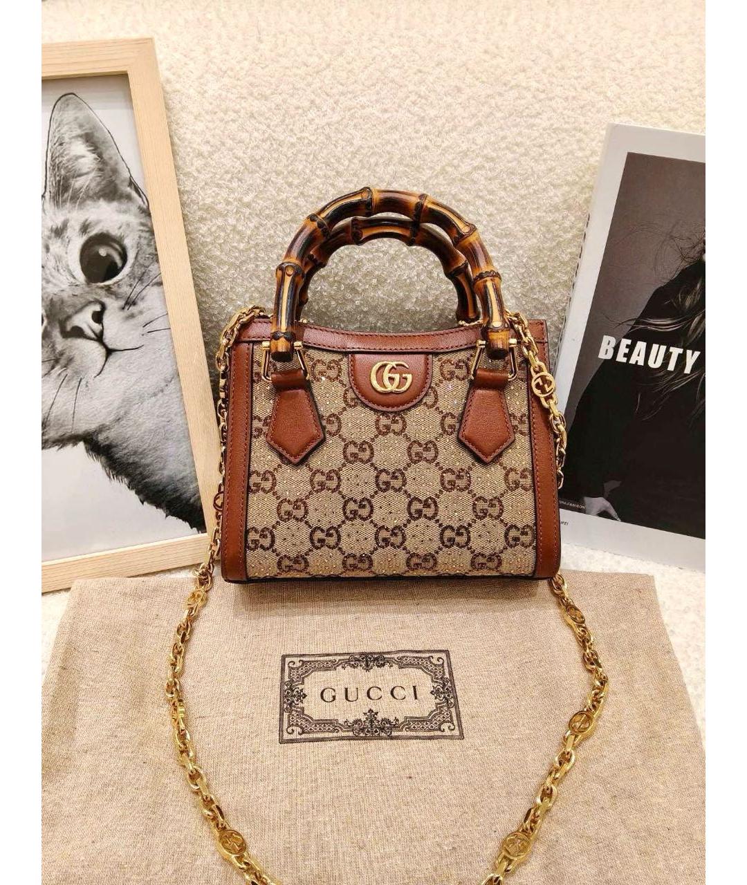 GUCCI Коричневая сумка через плечо, фото 4