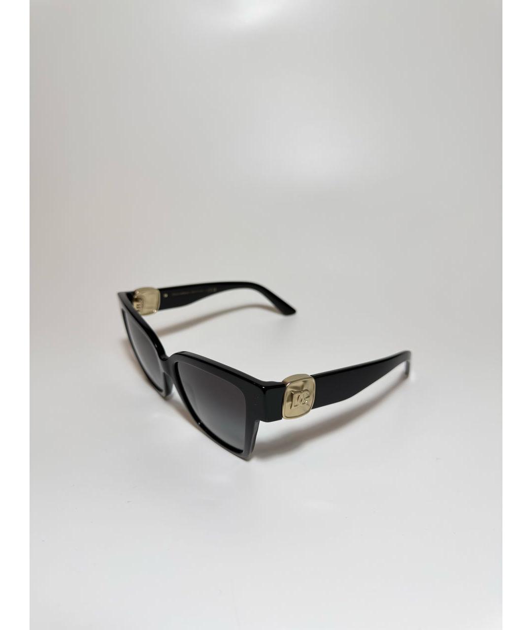 DOLCE&GABBANA Черные пластиковые солнцезащитные очки, фото 2