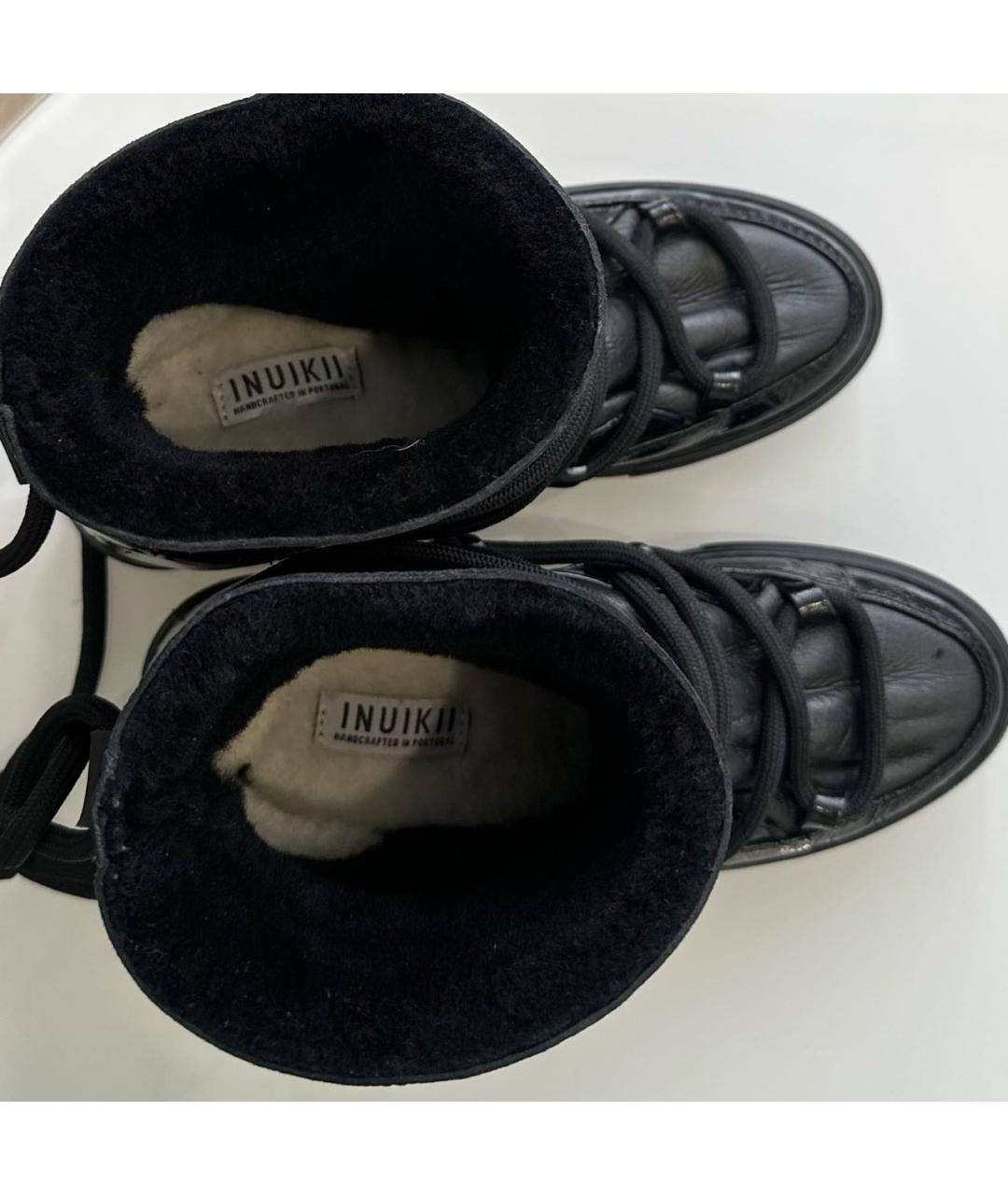 INUIKII Черные кожаные ботинки, фото 3