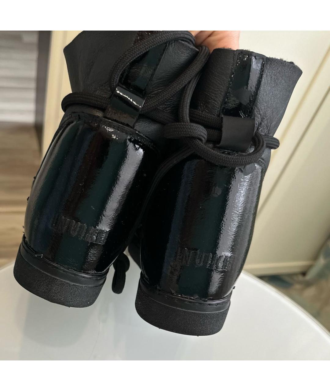 INUIKII Черные кожаные ботинки, фото 5