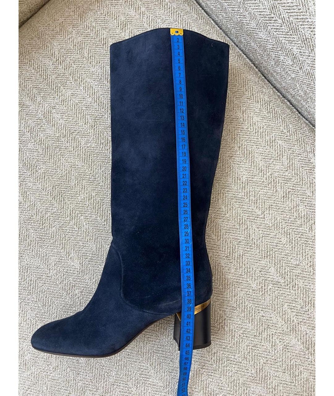 LANVIN Синие замшевые сапоги, фото 8