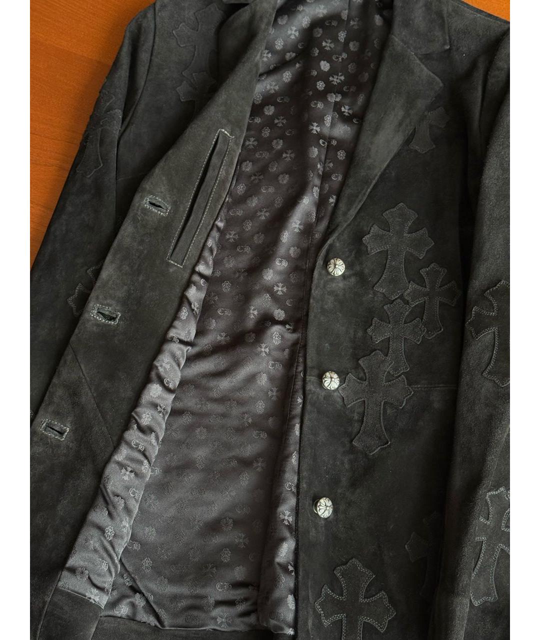 CHROME HEARTS Черный бархатный жакет/пиджак, фото 3