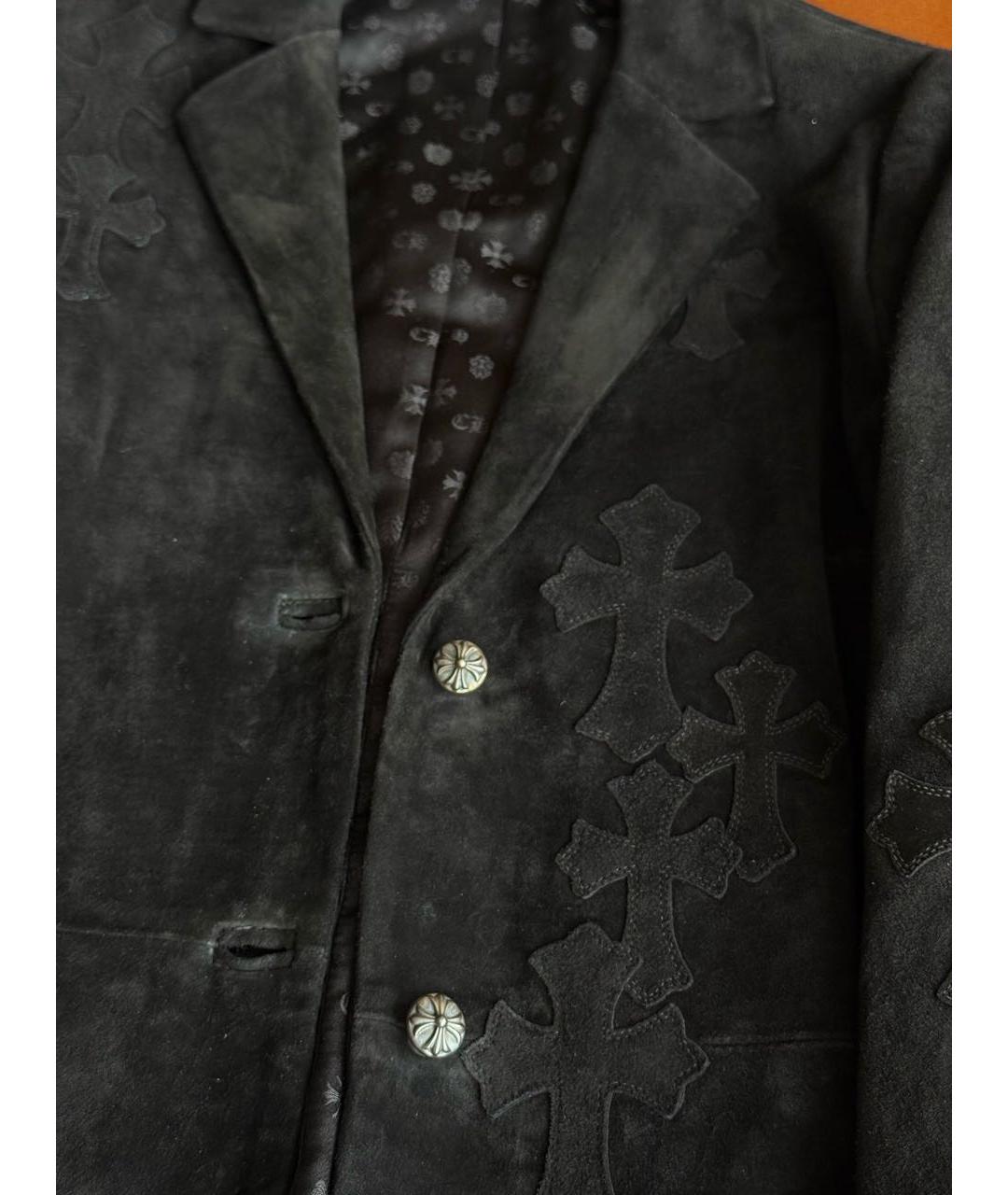 CHROME HEARTS Черный бархатный жакет/пиджак, фото 2