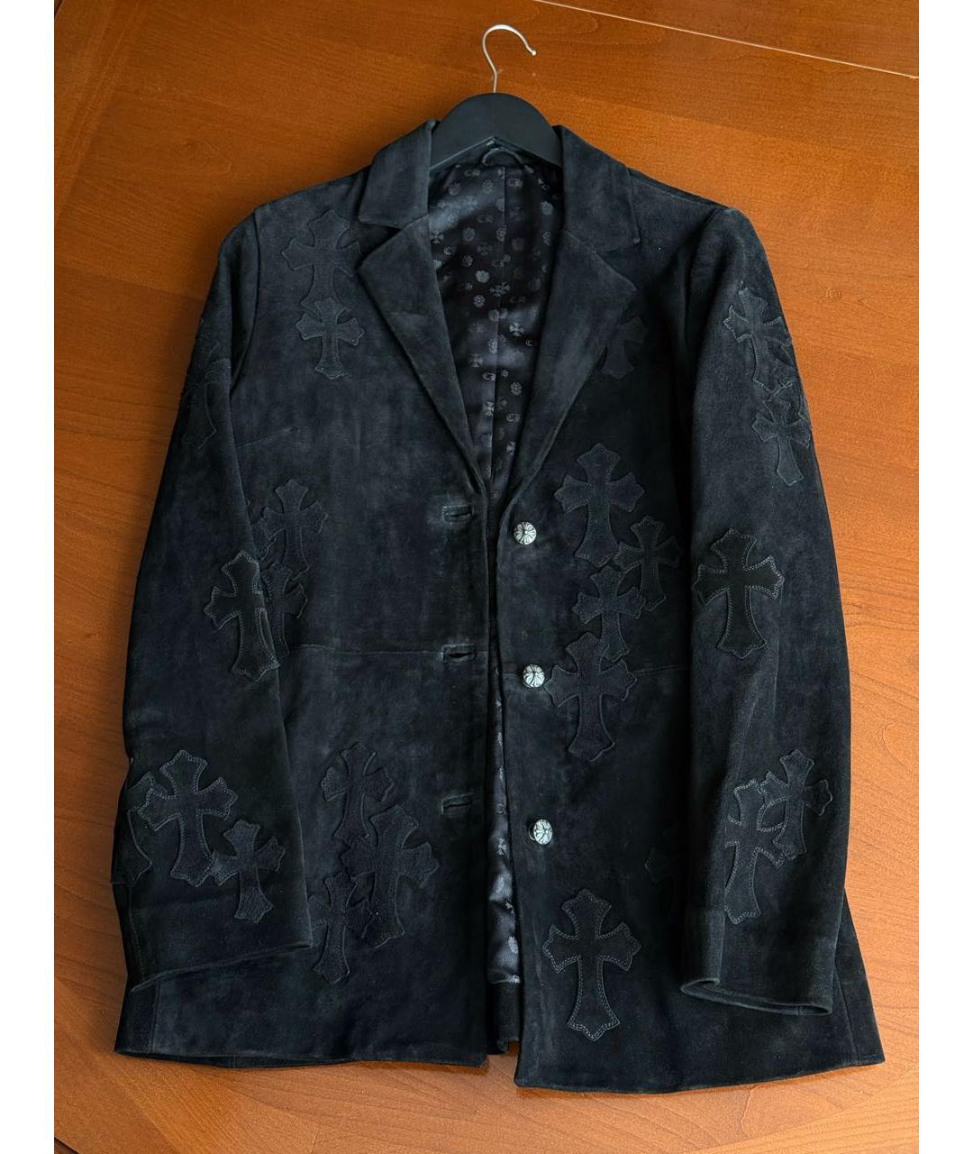 CHROME HEARTS Черный бархатный жакет/пиджак, фото 9