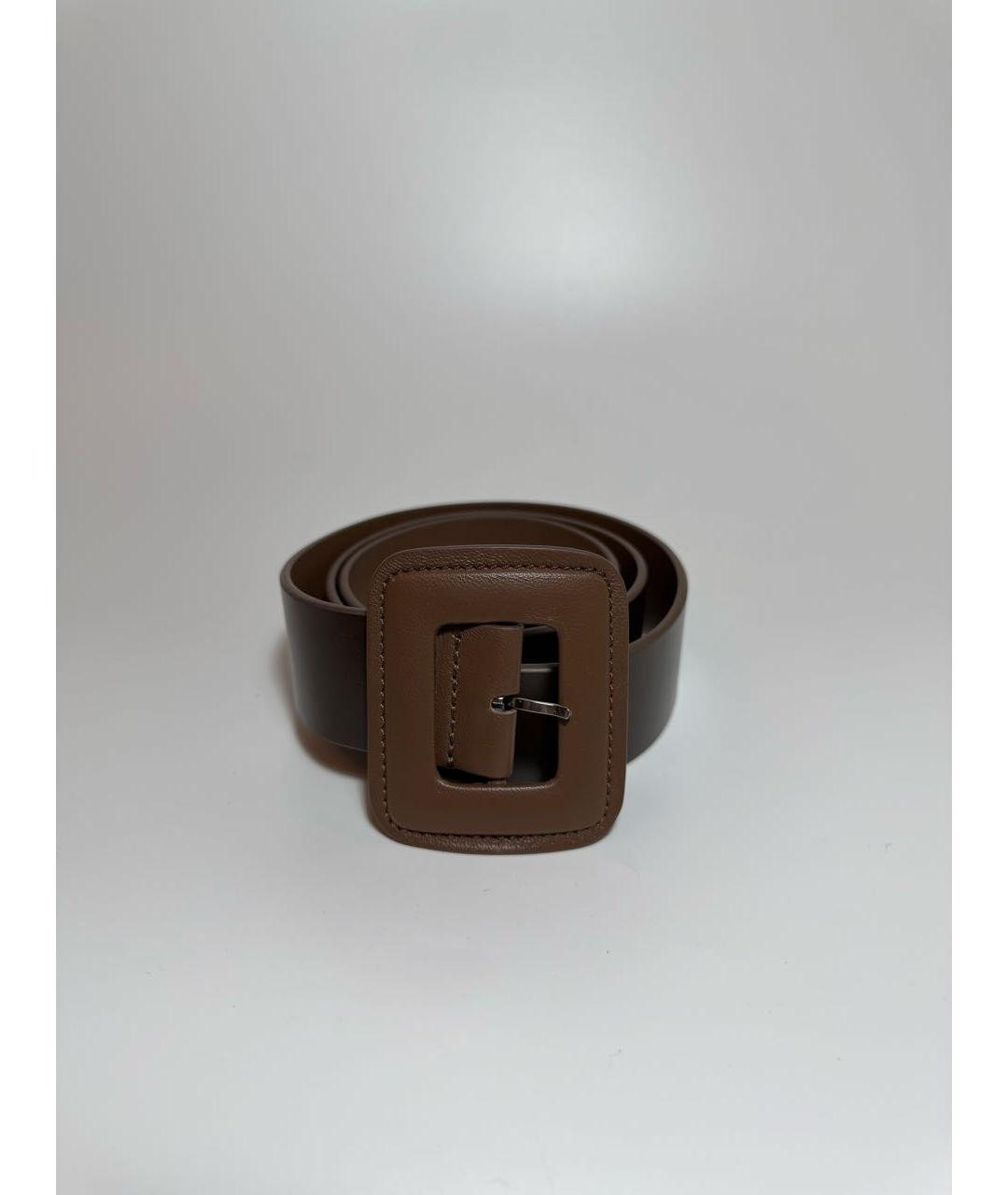 MAX MARA Коричневый кожаный ремень, фото 5