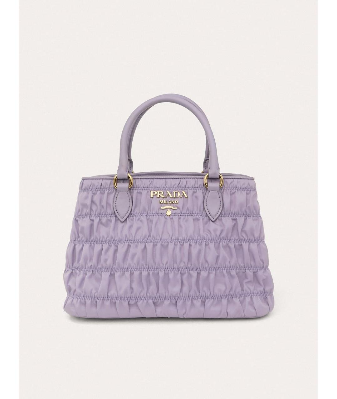 PRADA Фиолетовая кожаная сумка с короткими ручками, фото 9