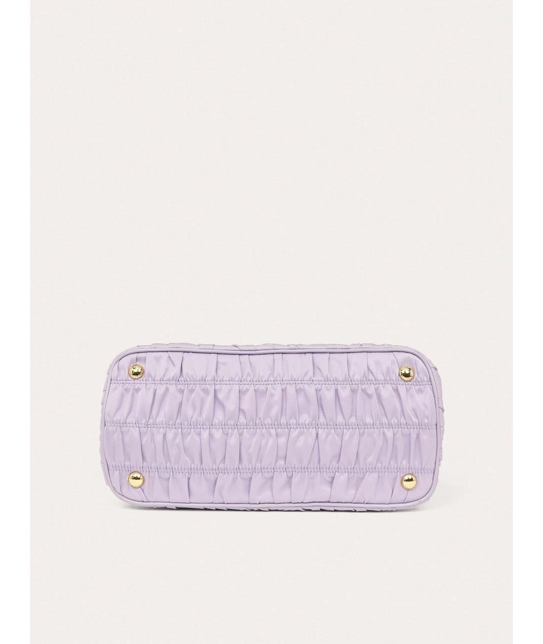 PRADA Фиолетовая кожаная сумка с короткими ручками, фото 4