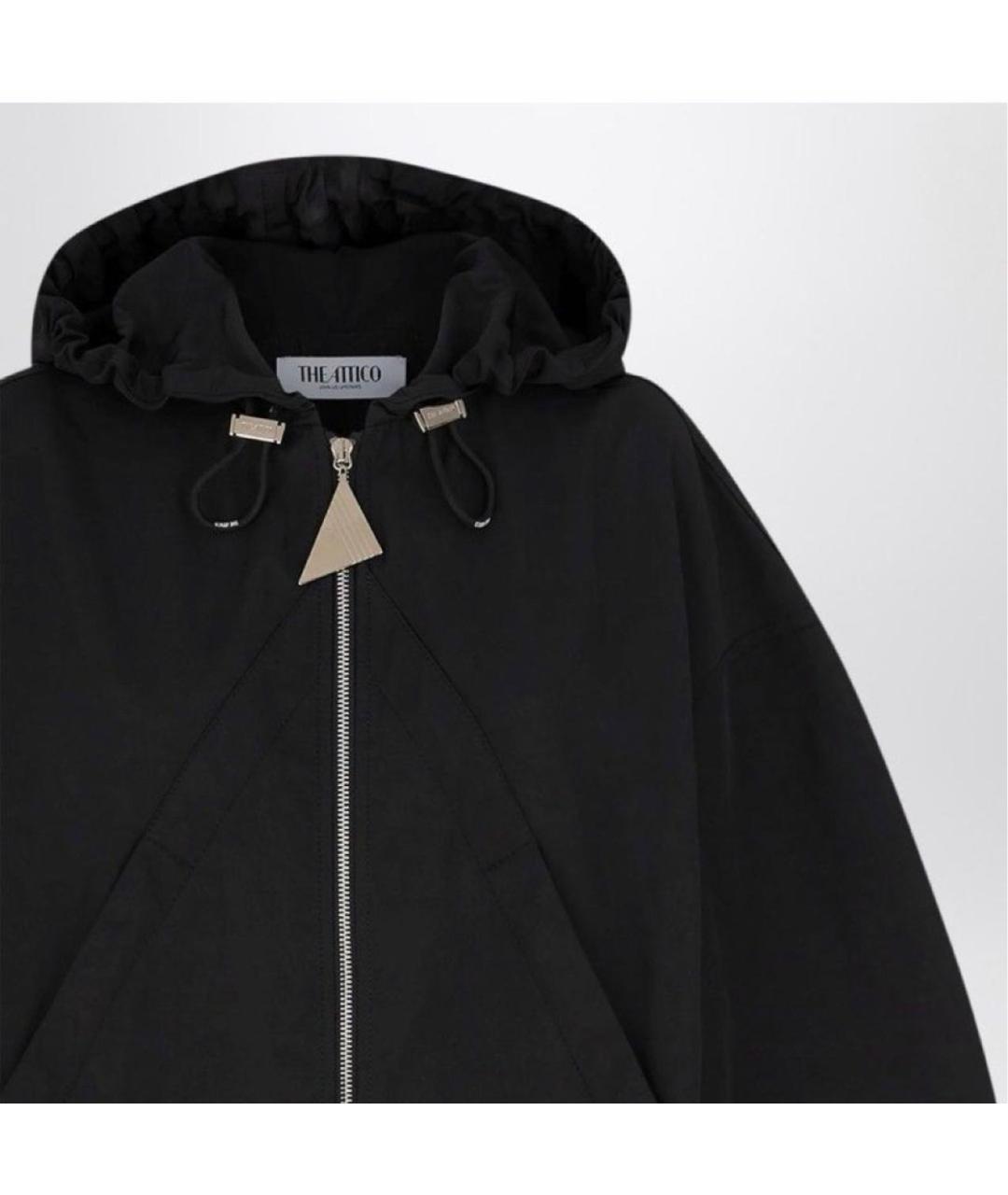 THE ATTICO Черная атласная куртка, фото 2