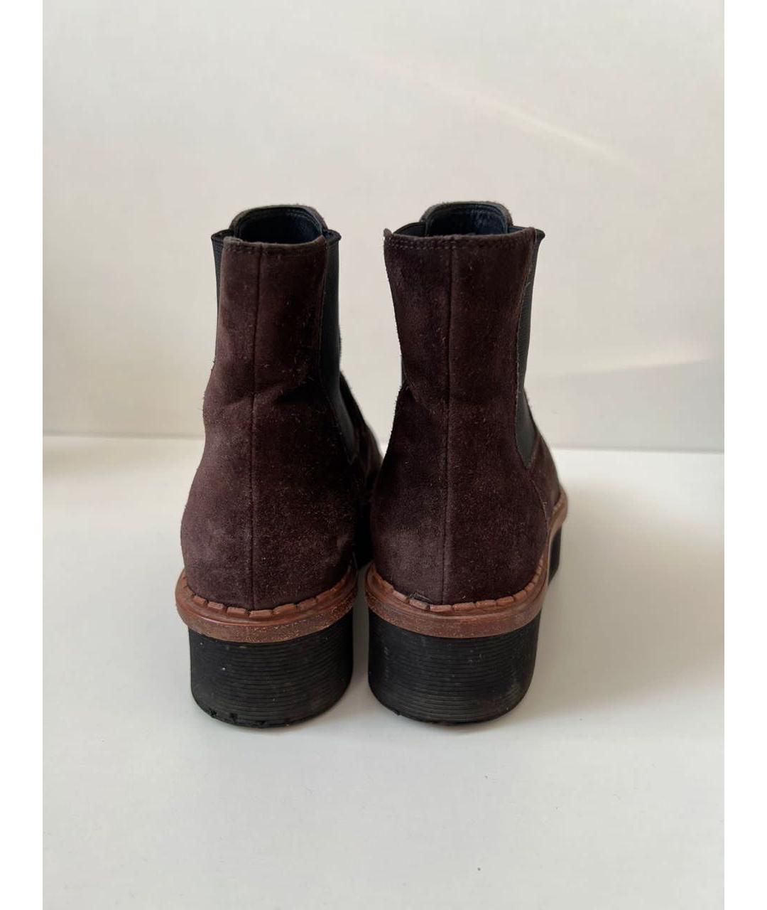 TOD'S Коричневые замшевые полусапоги, фото 3