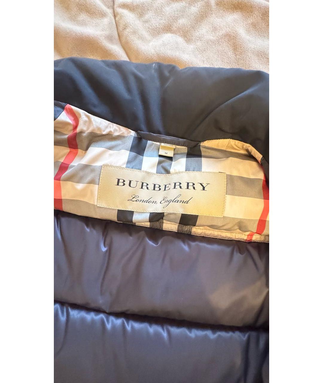 BURBERRY Темно-синий полиэстеровый жилет, фото 3