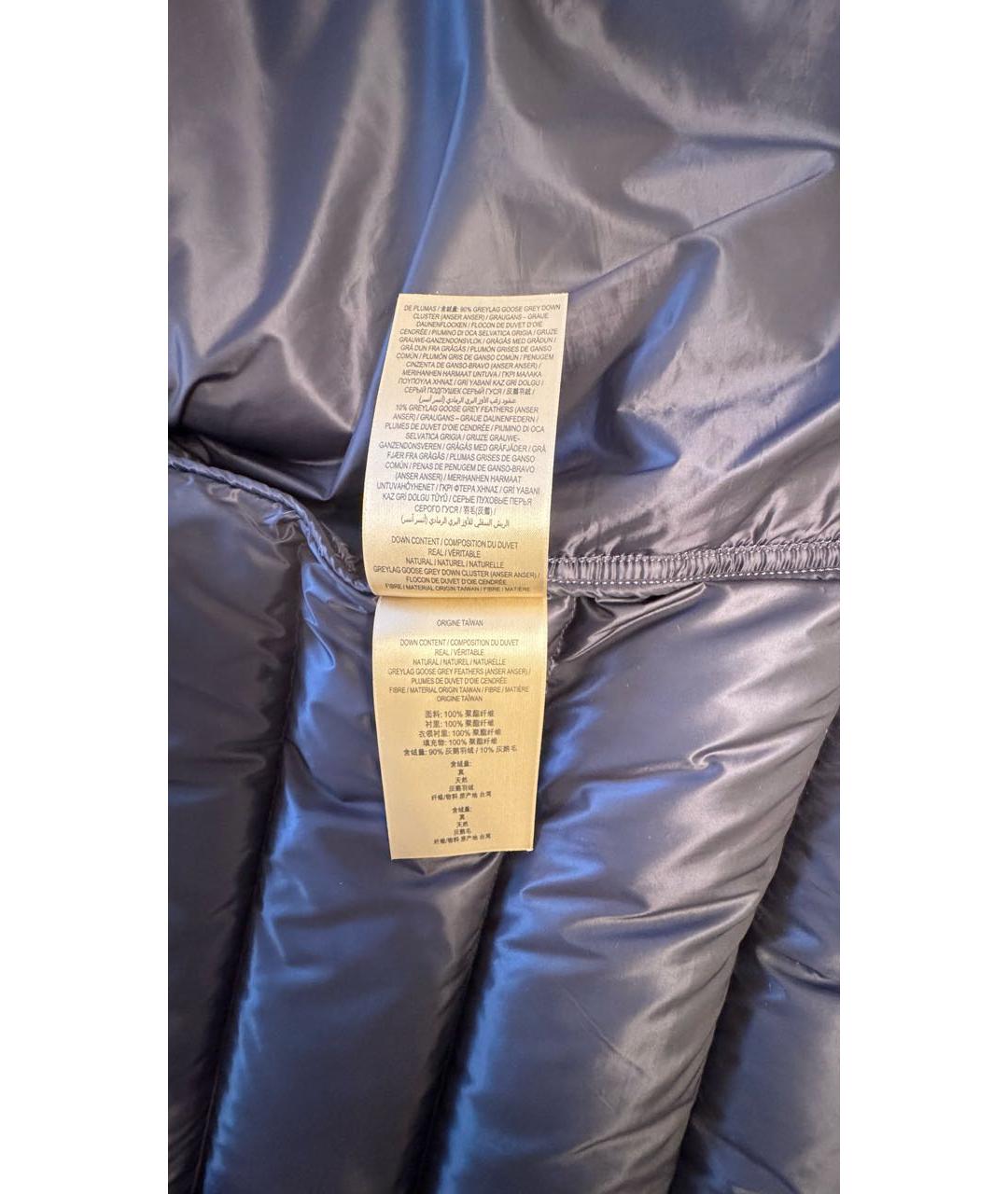 BURBERRY Темно-синий полиэстеровый жилет, фото 8