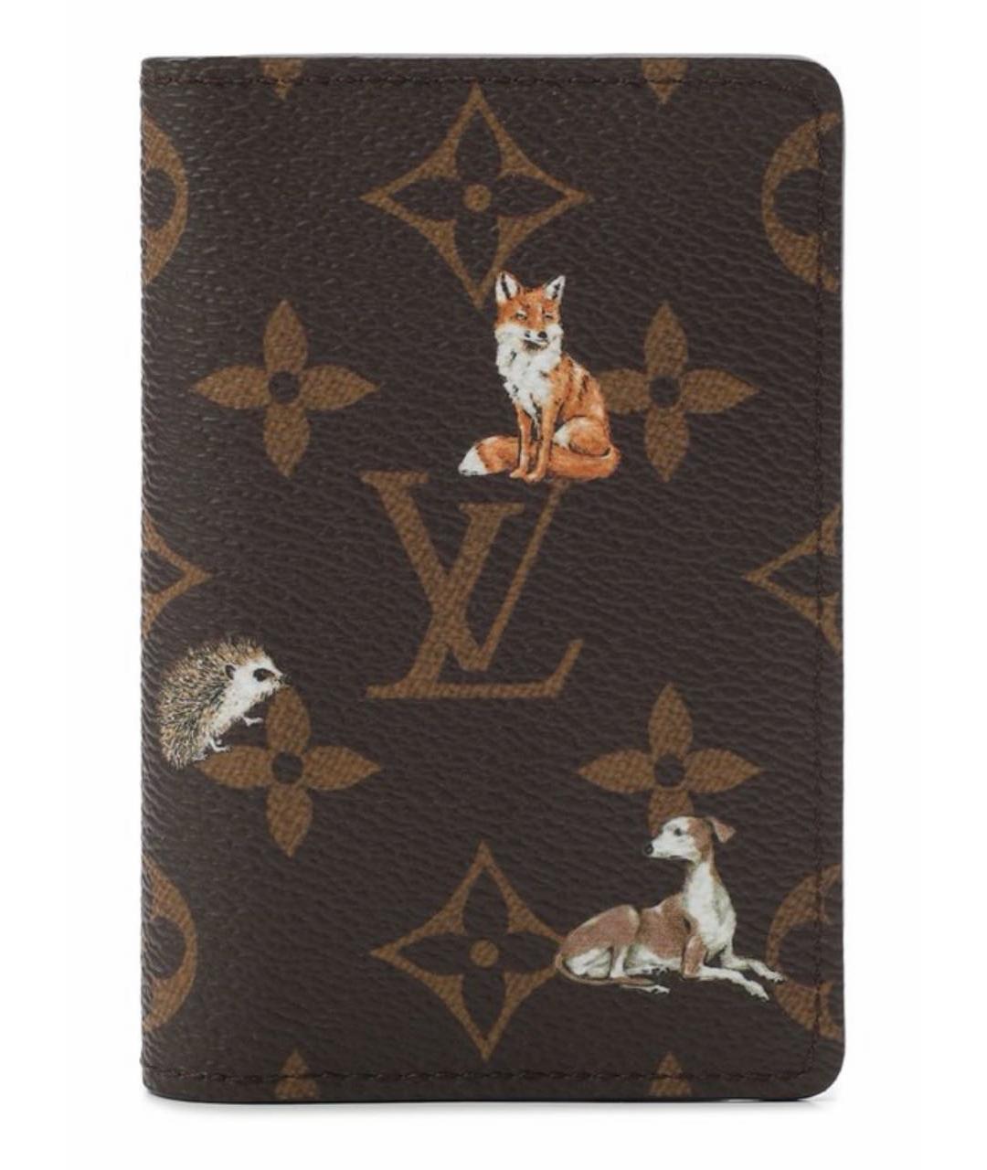 LOUIS VUITTON Коричневый кардхолдер, фото 1