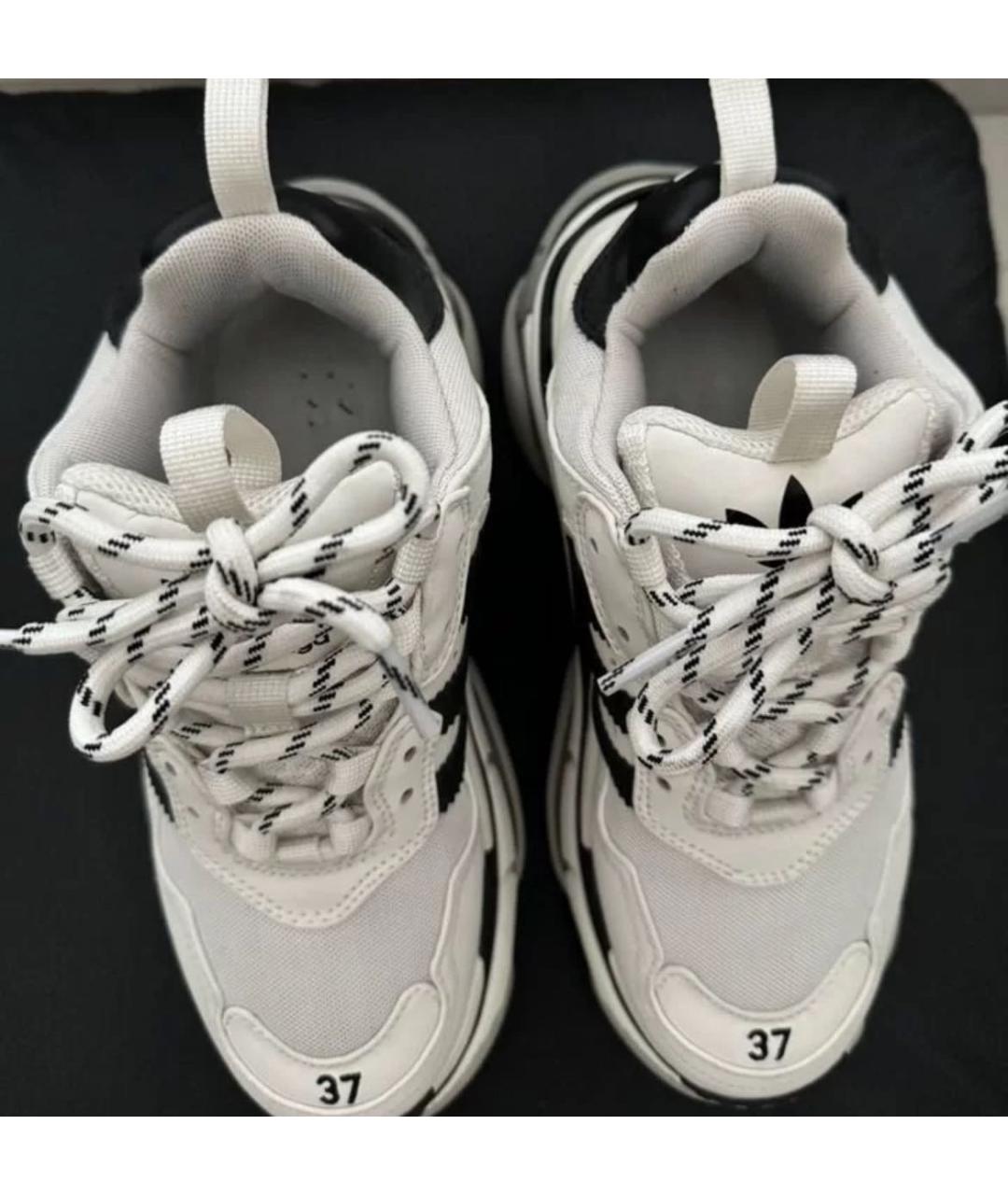 BALENCIAGA Белые текстильные кроссовки, фото 6