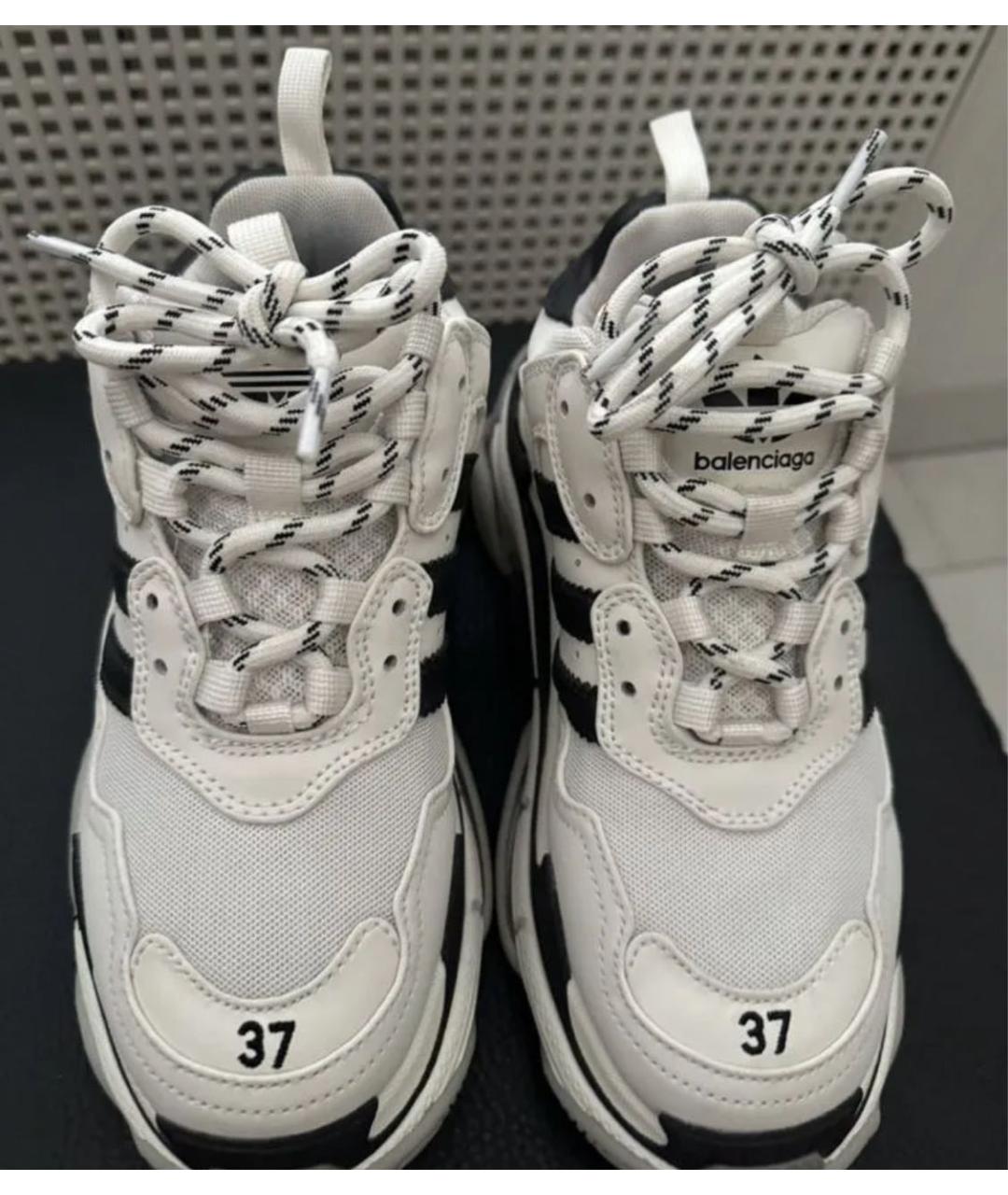 BALENCIAGA Белые текстильные кроссовки, фото 2