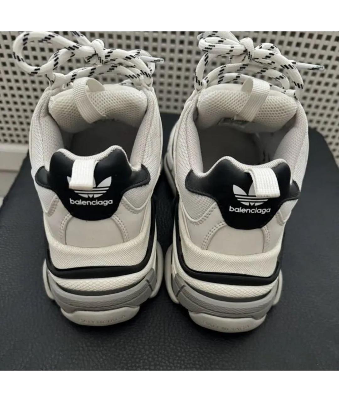 BALENCIAGA Белые текстильные кроссовки, фото 4