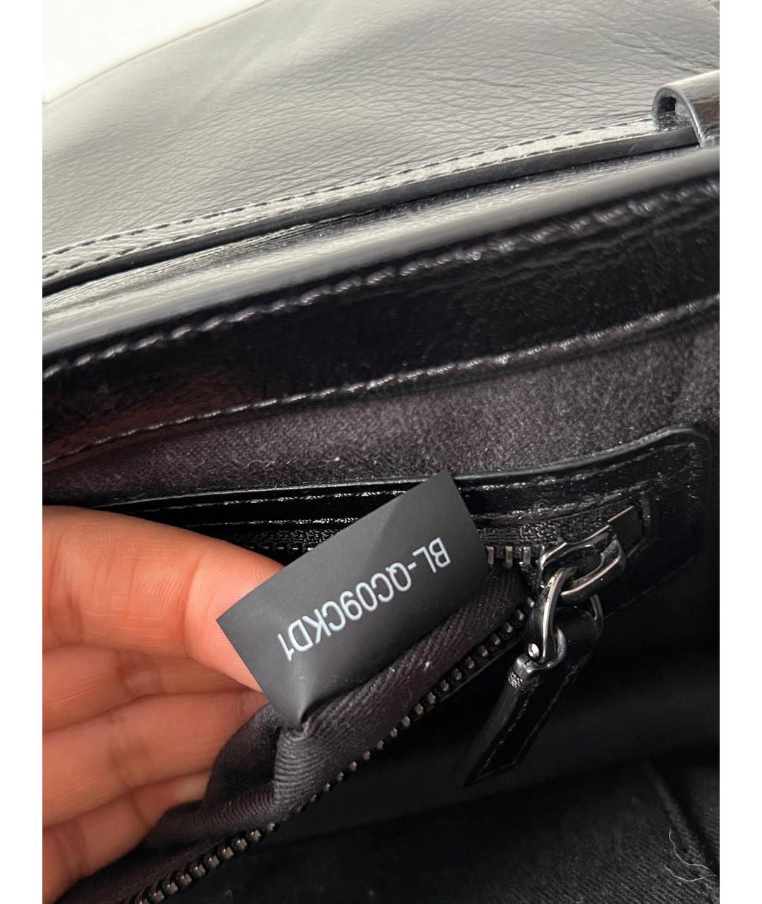 VALENTINO Черная кожаная сумка через плечо, фото 8