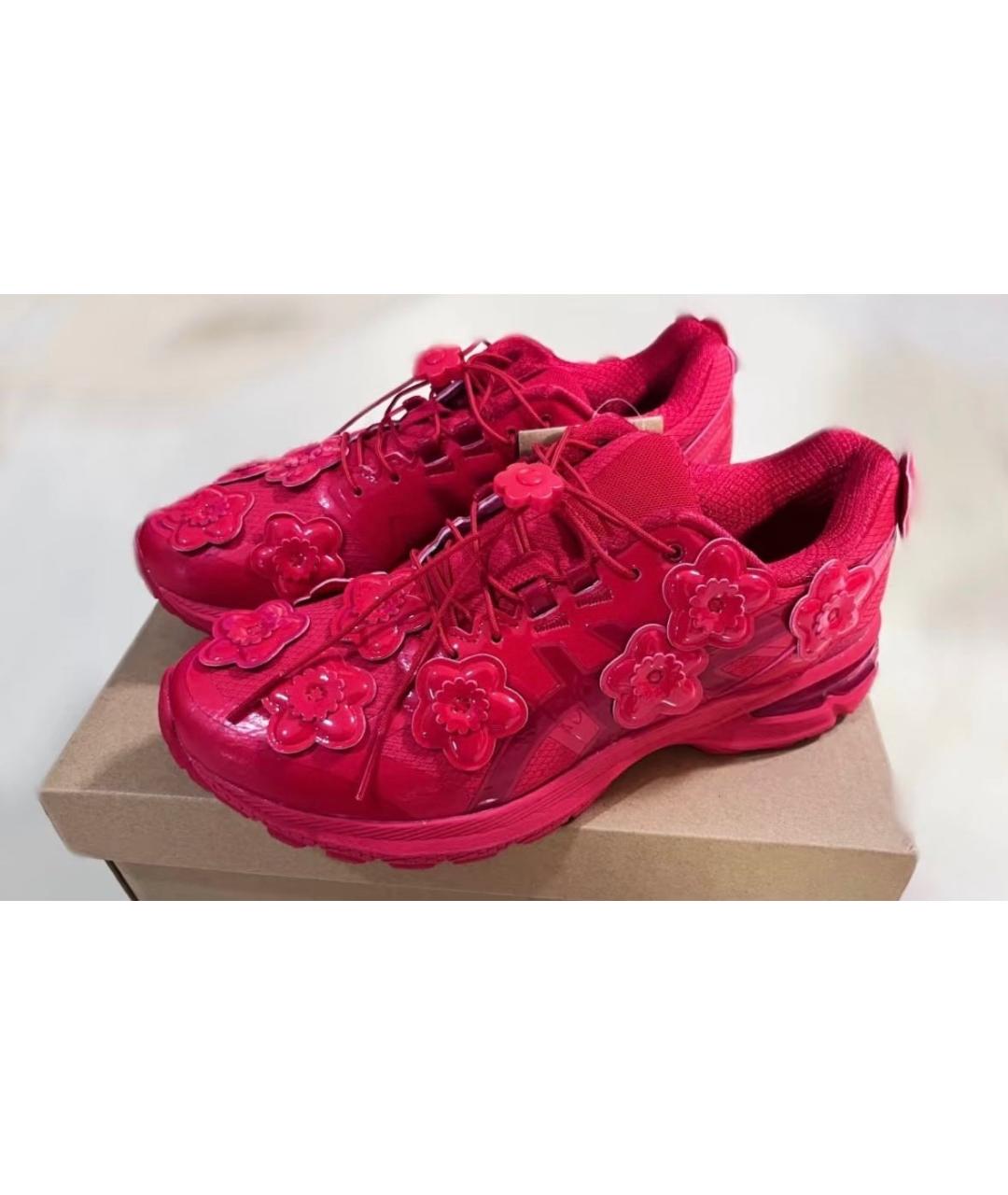 ASICS Красные текстильные кроссовки, фото 2