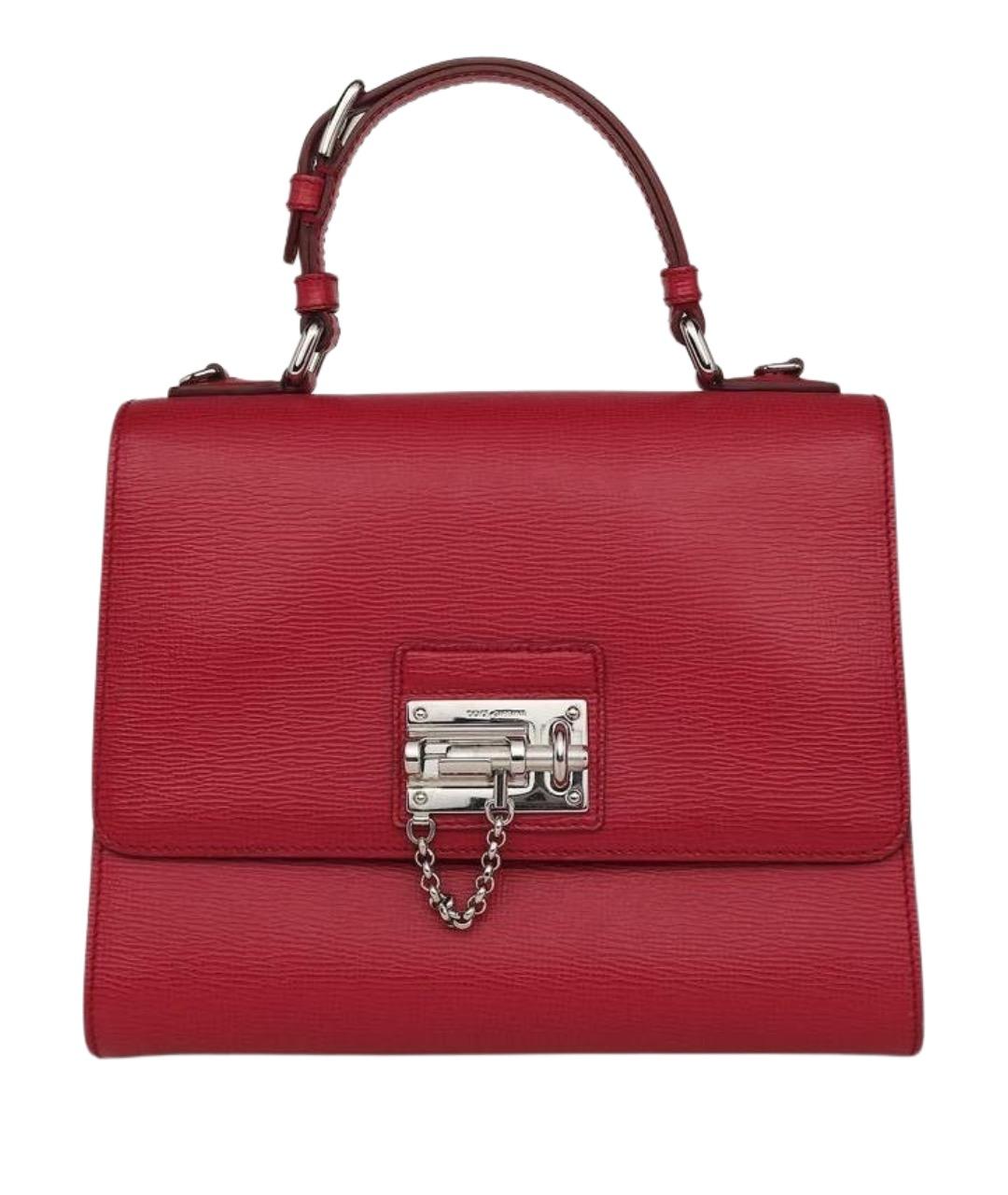 DOLCE&GABBANA Красная кожаная сумка через плечо, фото 1