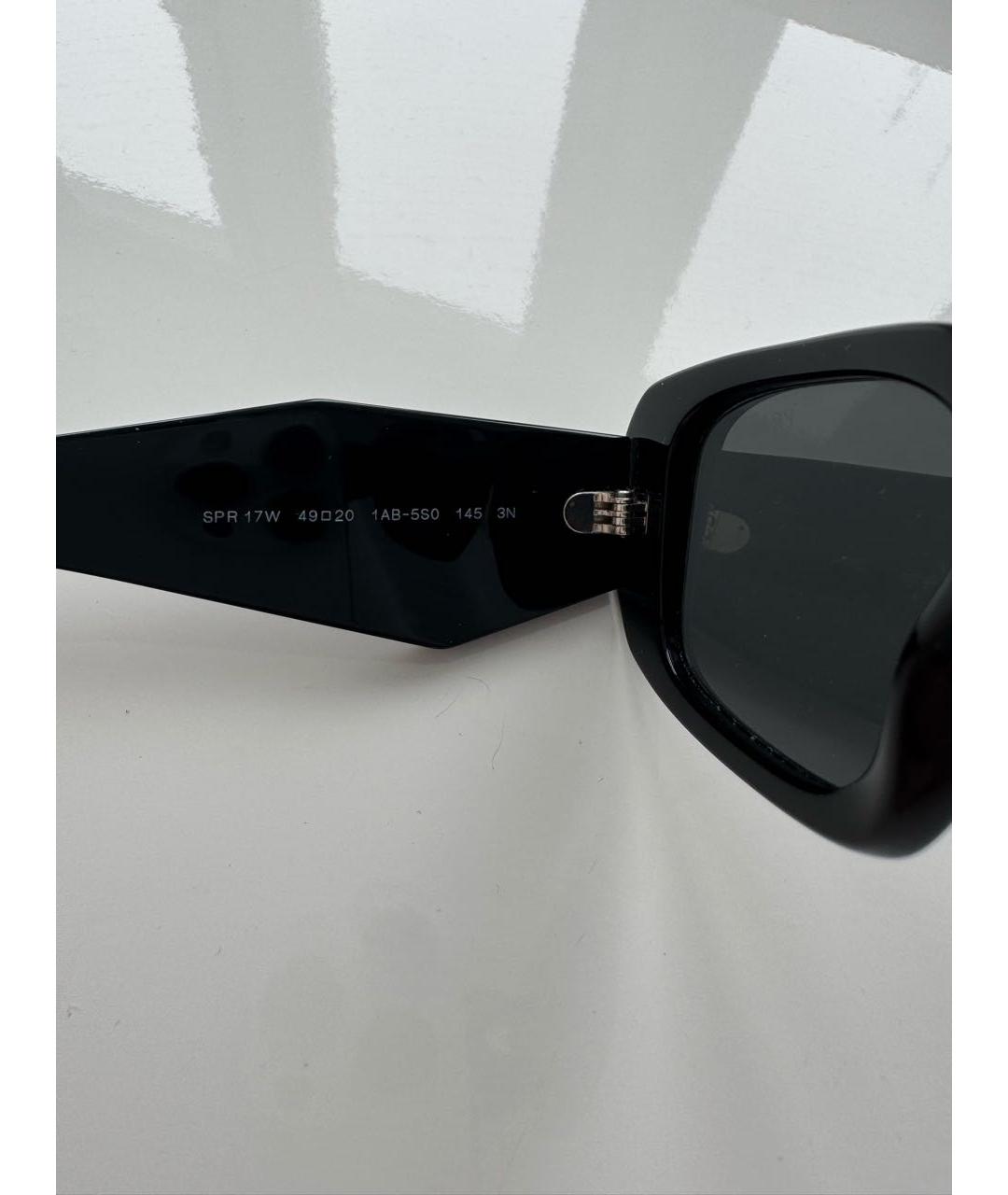 PRADA Черные пластиковые солнцезащитные очки, фото 5