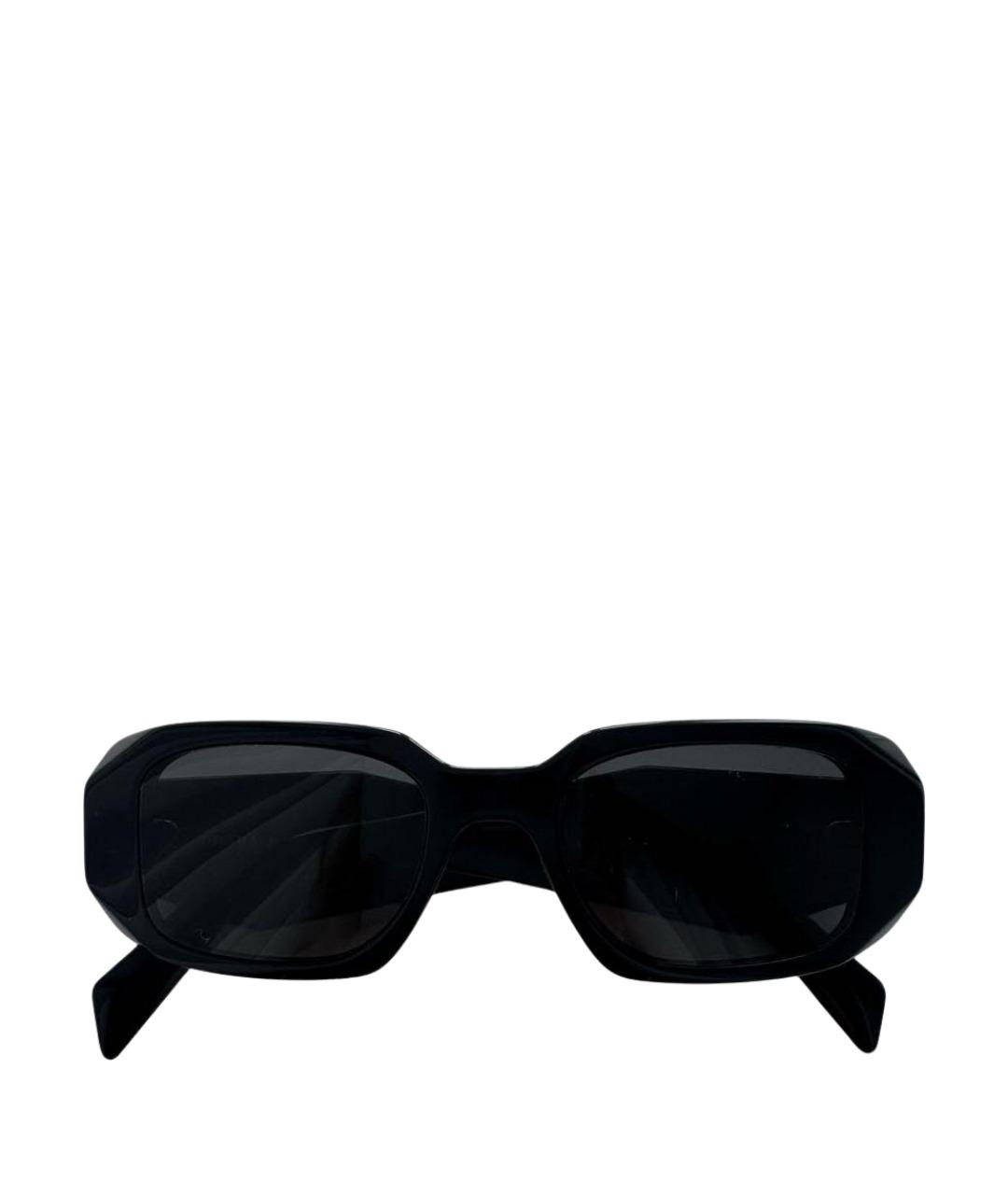 PRADA Черные пластиковые солнцезащитные очки, фото 1