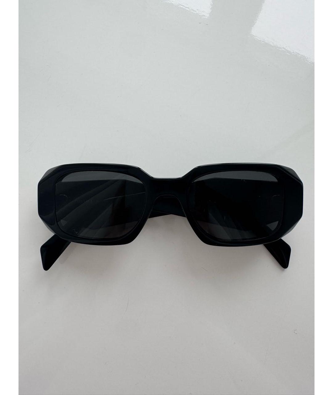 PRADA Черные пластиковые солнцезащитные очки, фото 6