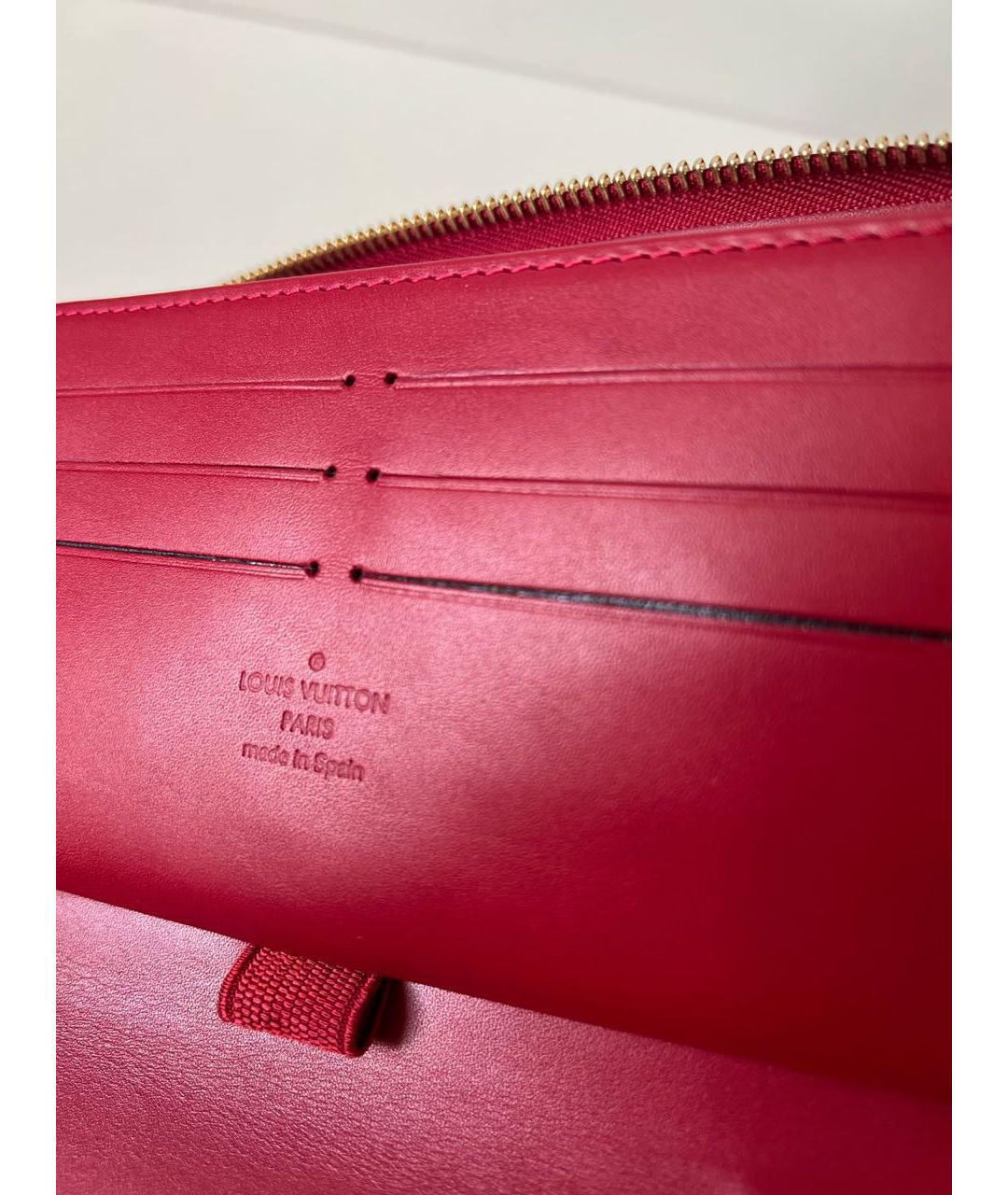LOUIS VUITTON Красный кошелек из лакированной кожи, фото 7