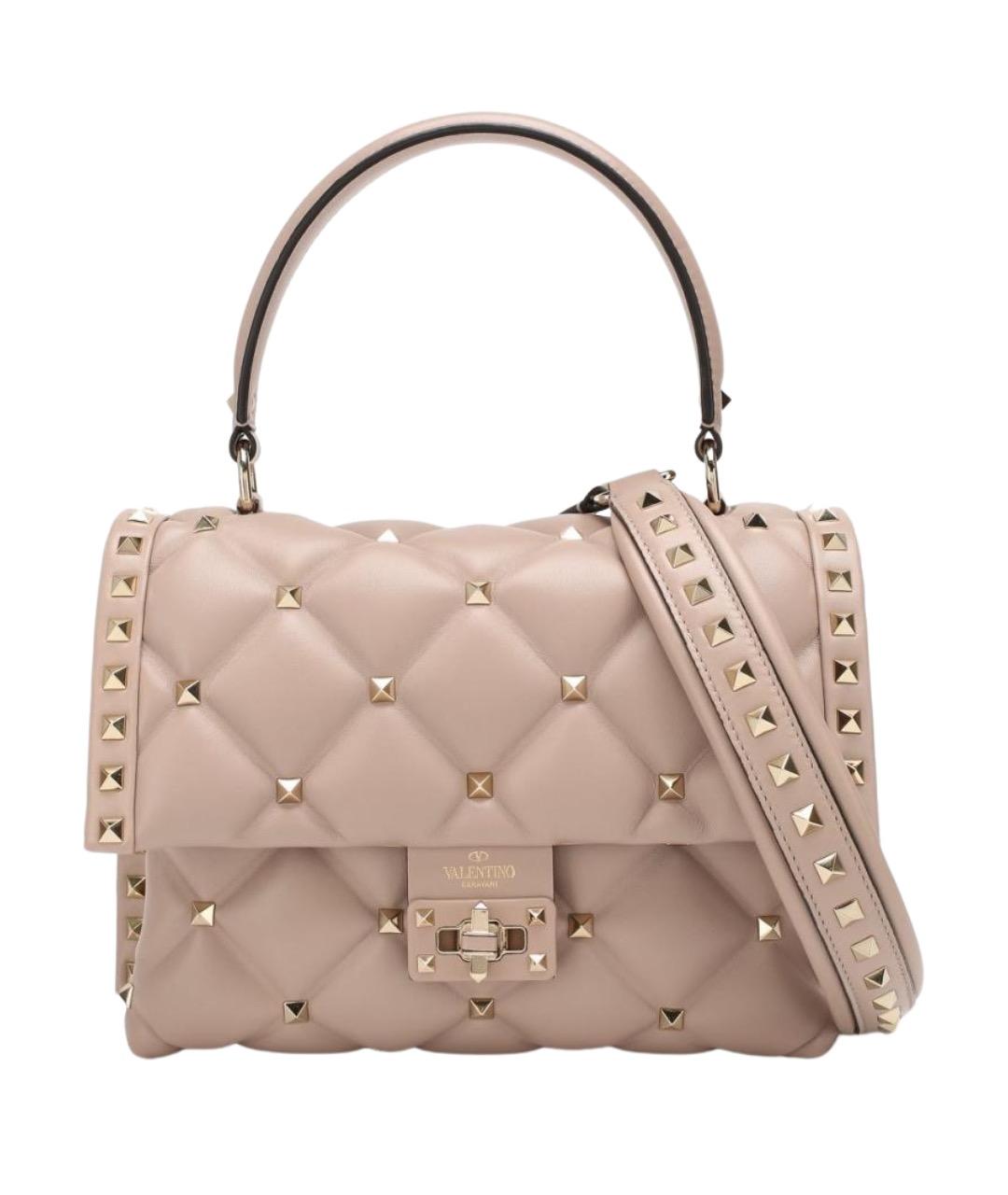 VALENTINO Бежевая кожаная сумка через плечо, фото 1