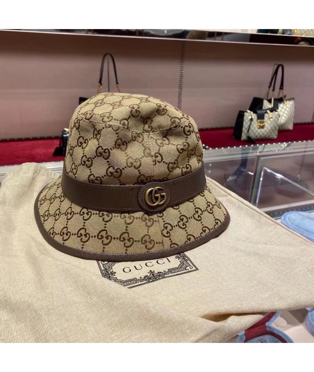 GUCCI Бежевая панама, фото 3