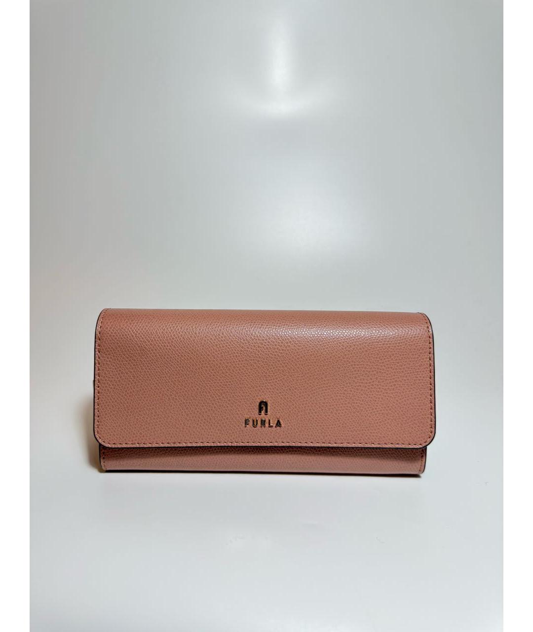 FURLA Розовый кожаный кошелек, фото 6