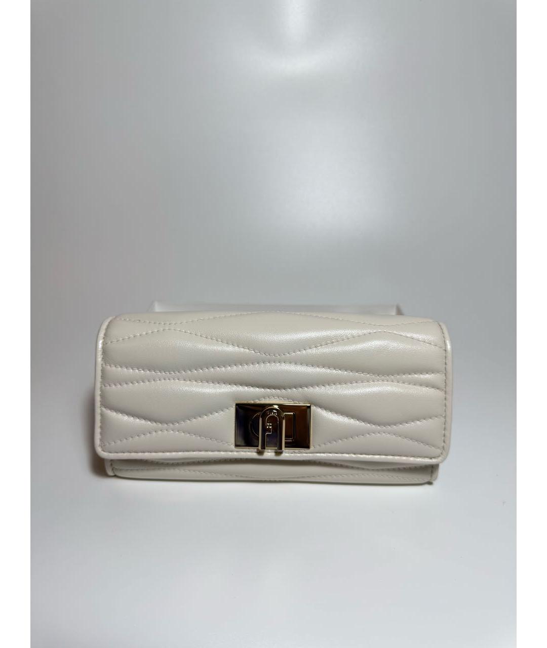 FURLA Белый кожаный кошелек, фото 6