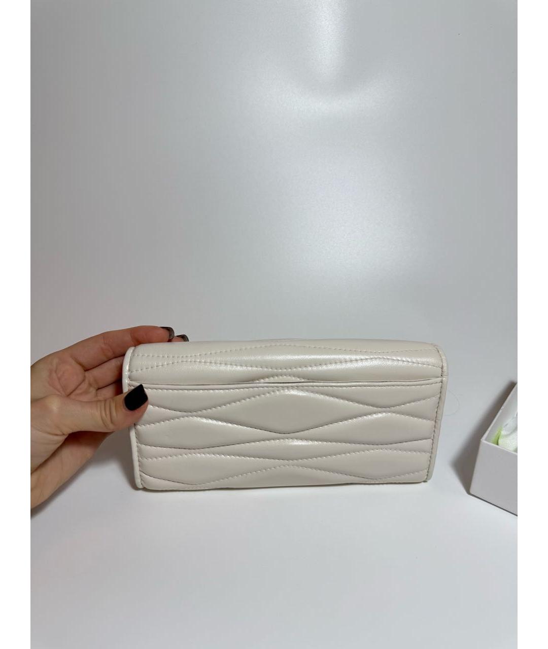 FURLA Белый кожаный кошелек, фото 3