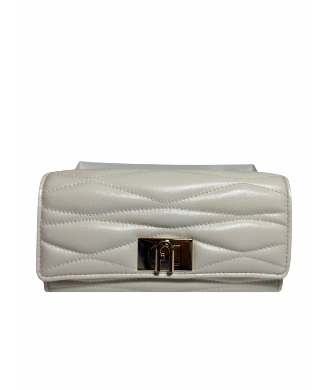 FURLA Белый кожаный кошелек, фото 1