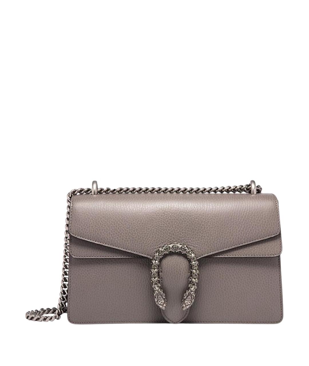 GUCCI Серая кожаная сумка через плечо, фото 1