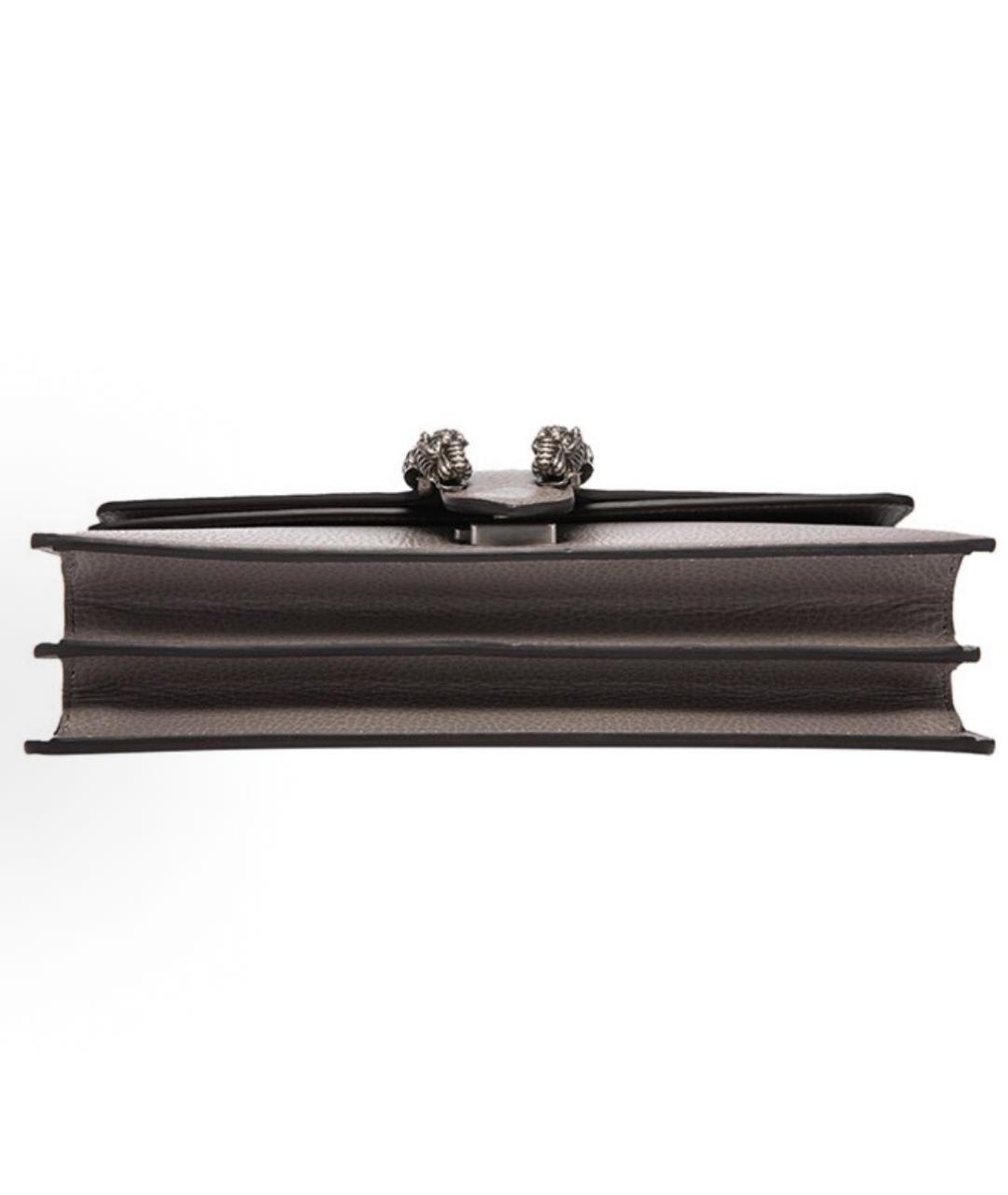 GUCCI Серая кожаная сумка через плечо, фото 4