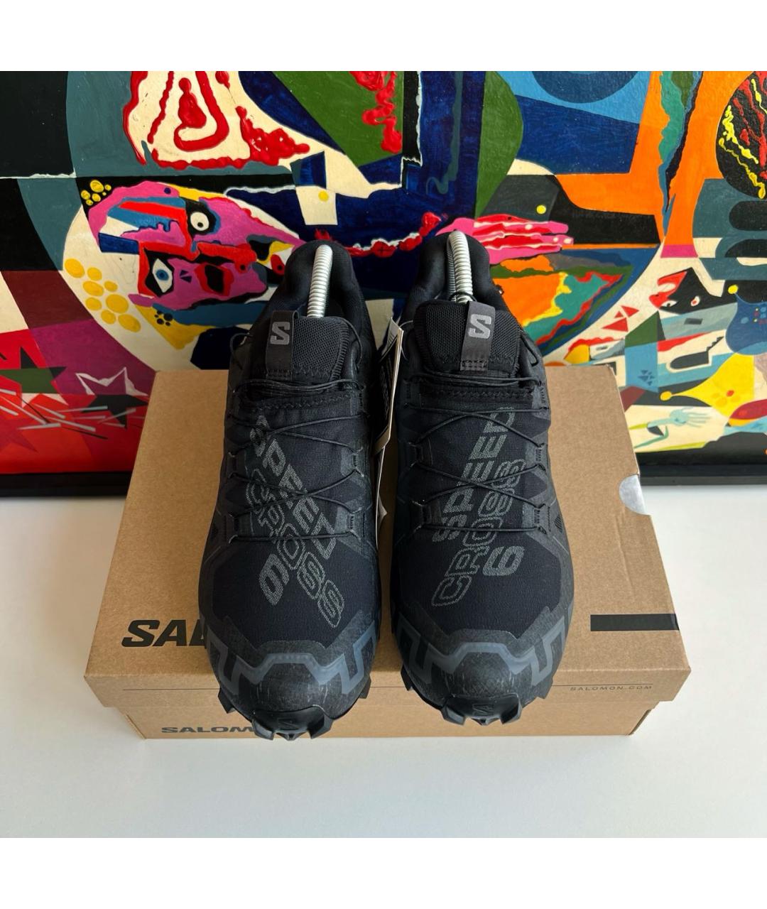 SALOMON Черные синтетические низкие кроссовки / кеды, фото 5