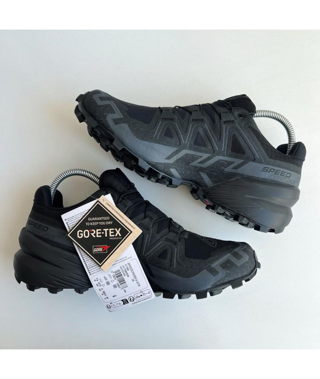 SALOMON Черные синтетические низкие кроссовки / кеды, фото 3