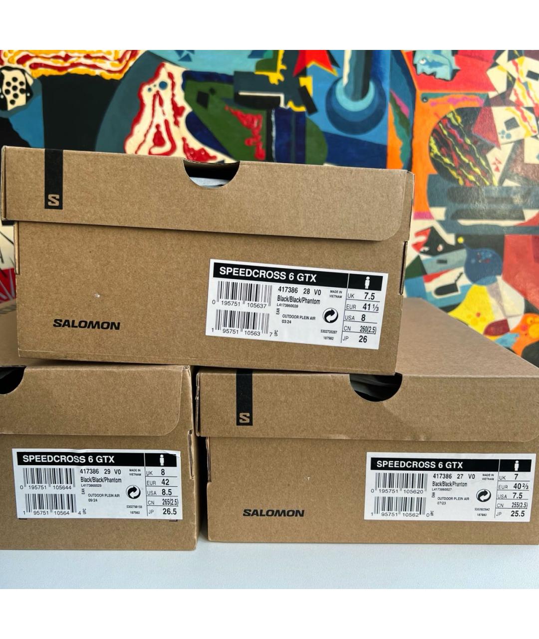 SALOMON Черные синтетические низкие кроссовки / кеды, фото 4