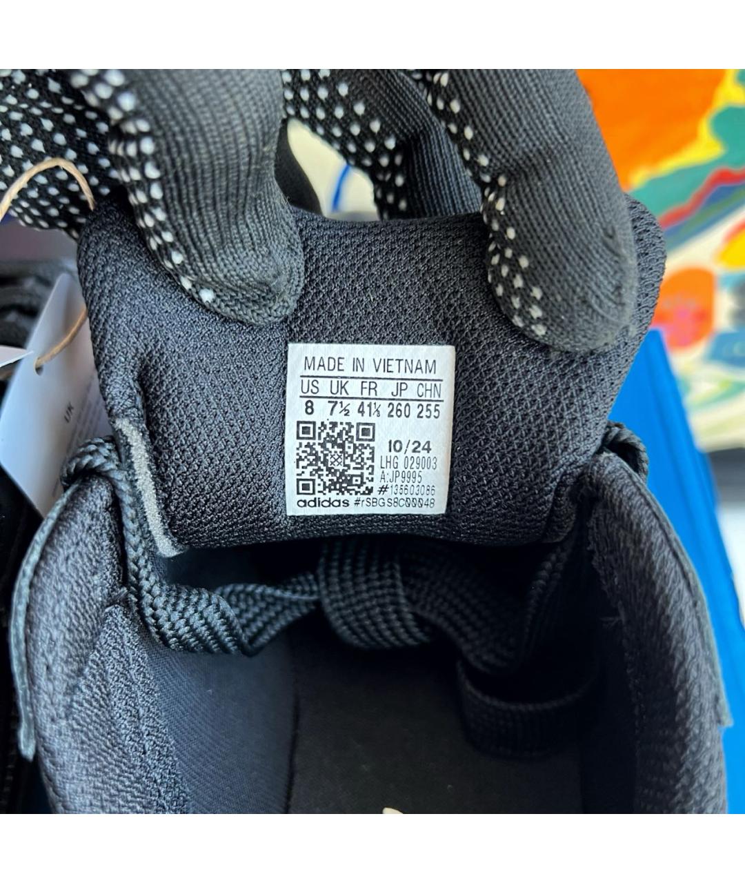 ADIDAS Черные кожаные низкие кроссовки / кеды, фото 5