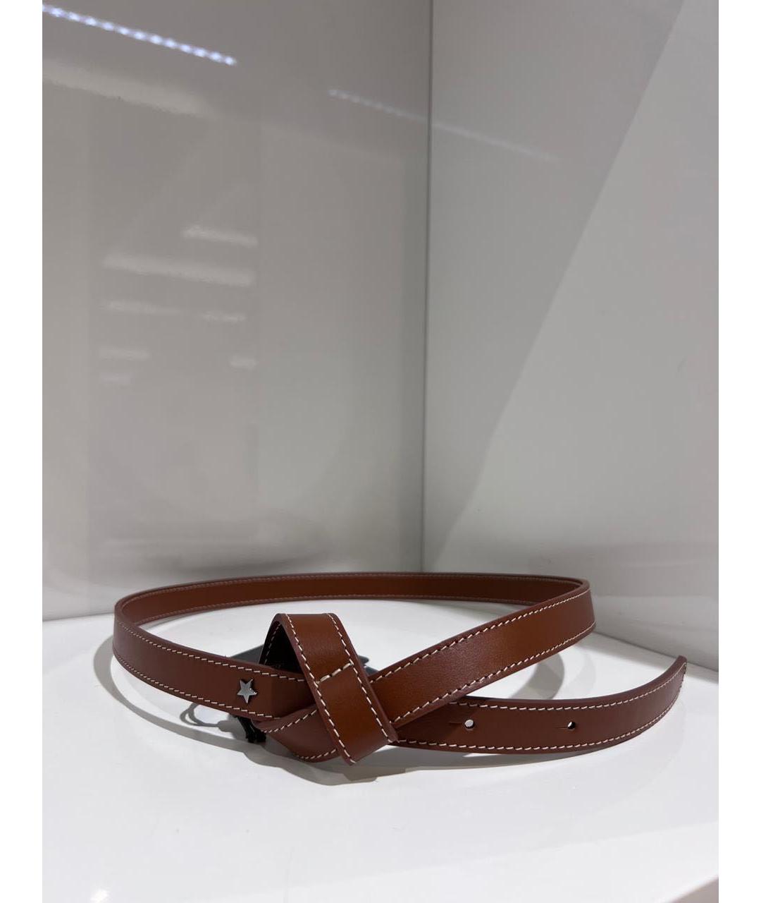 LORENA ANTONIAZZI Коричневый кожаный ремень, фото 3