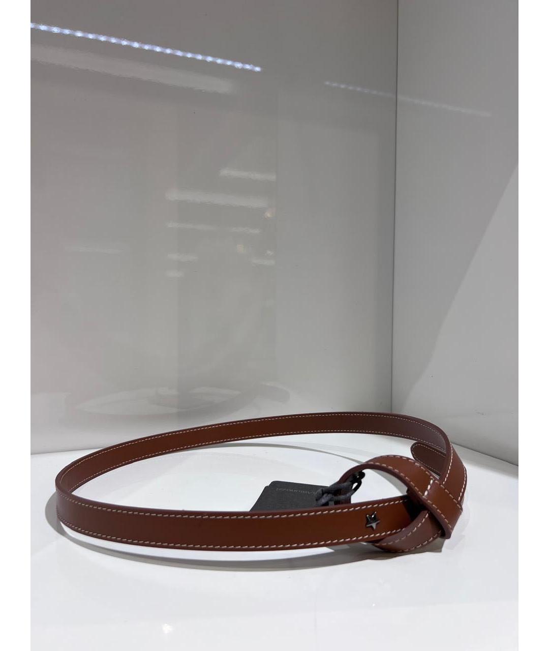 LORENA ANTONIAZZI Коричневый кожаный ремень, фото 2