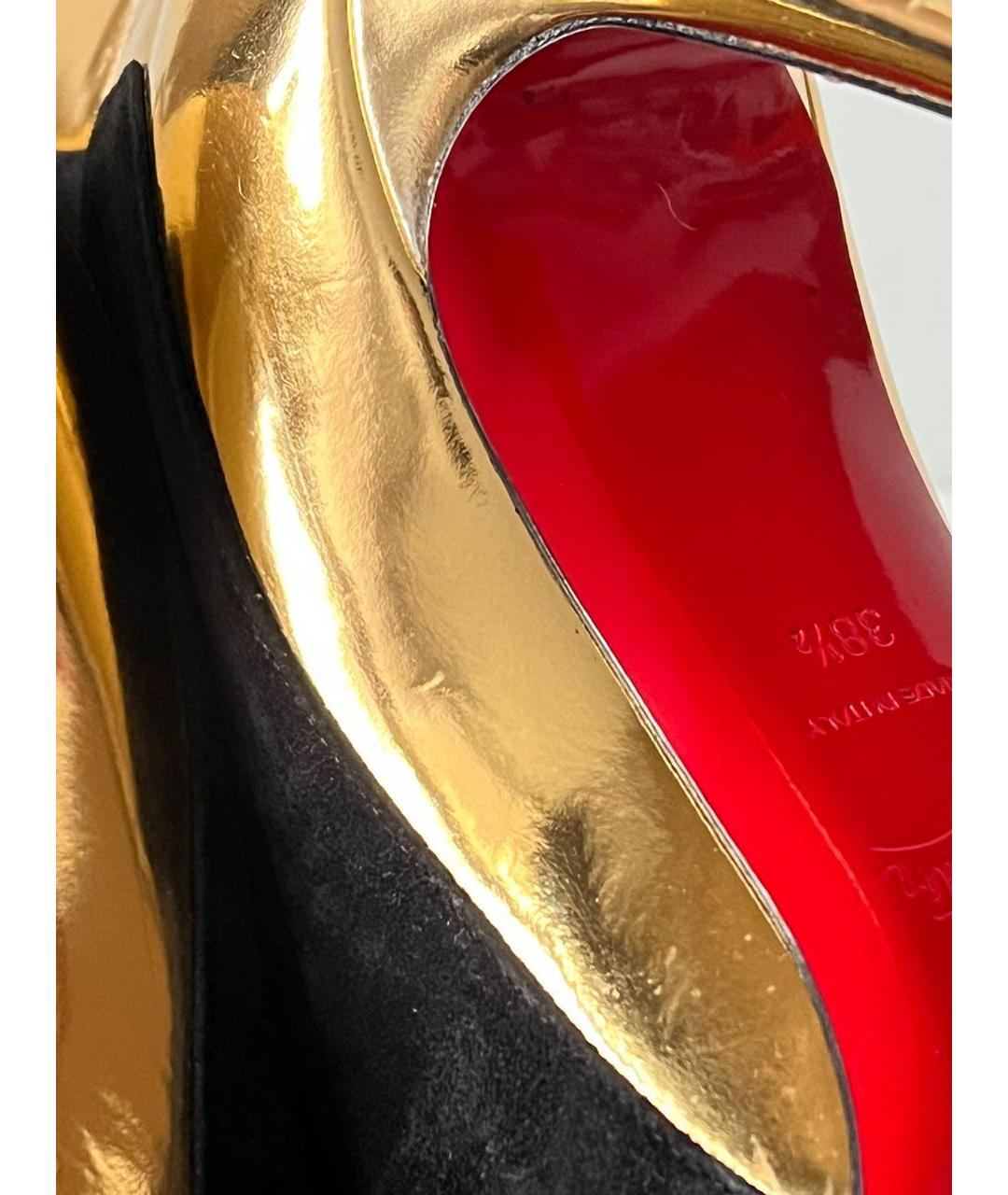 CHRISTIAN LOUBOUTIN Черные бархатные ботильоны, фото 7