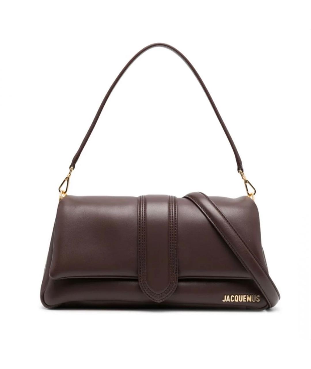 JACQUEMUS Коричневая кожаная сумка через плечо, фото 8