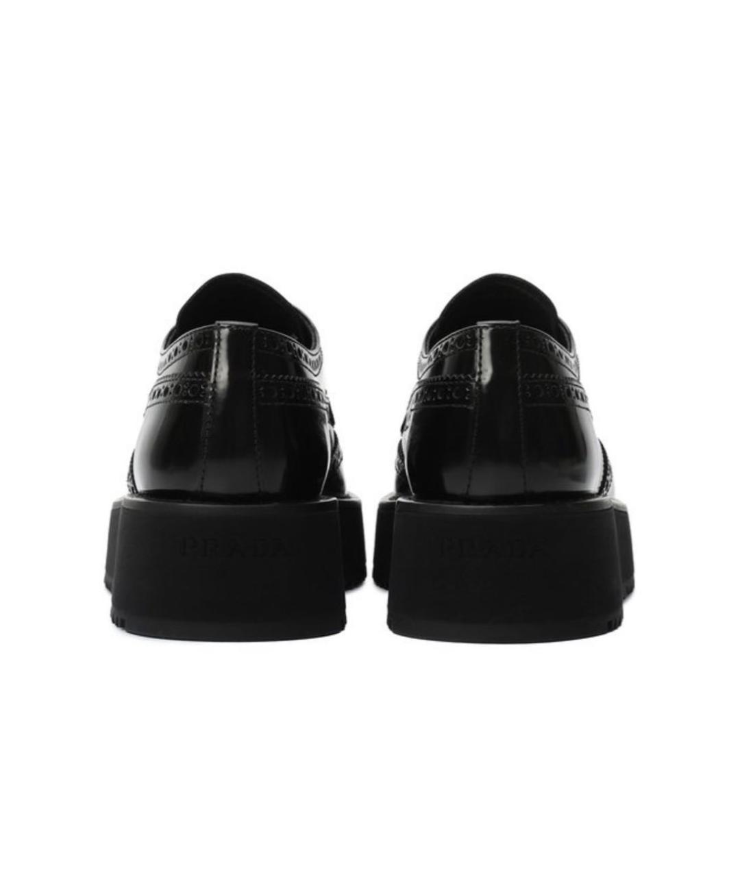 PRADA Черные кожаные брогги и оксфорды, фото 3