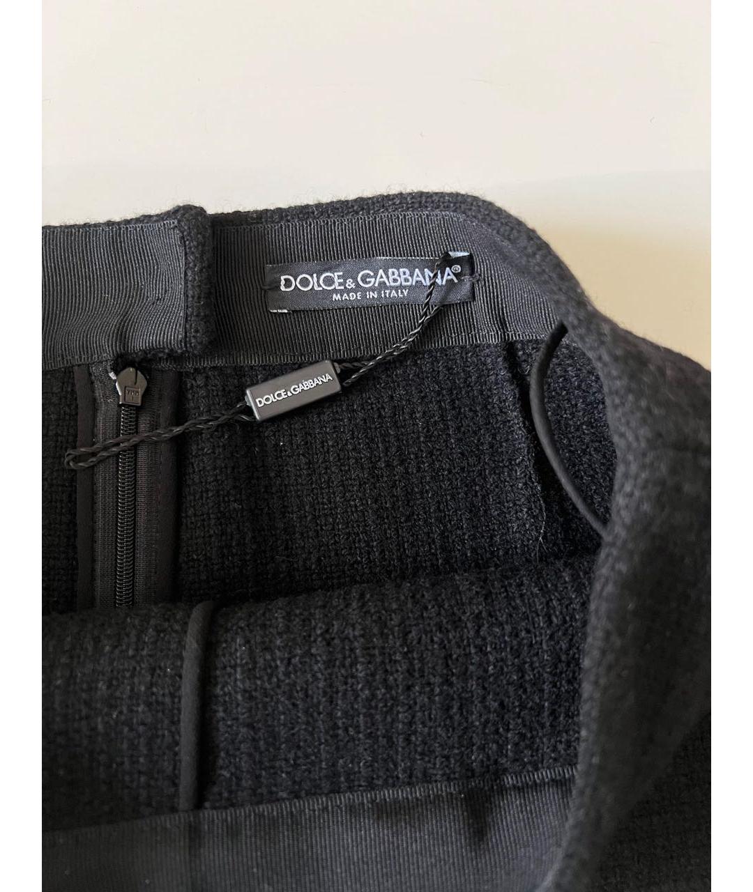 DOLCE&GABBANA Черная юбка мини, фото 8