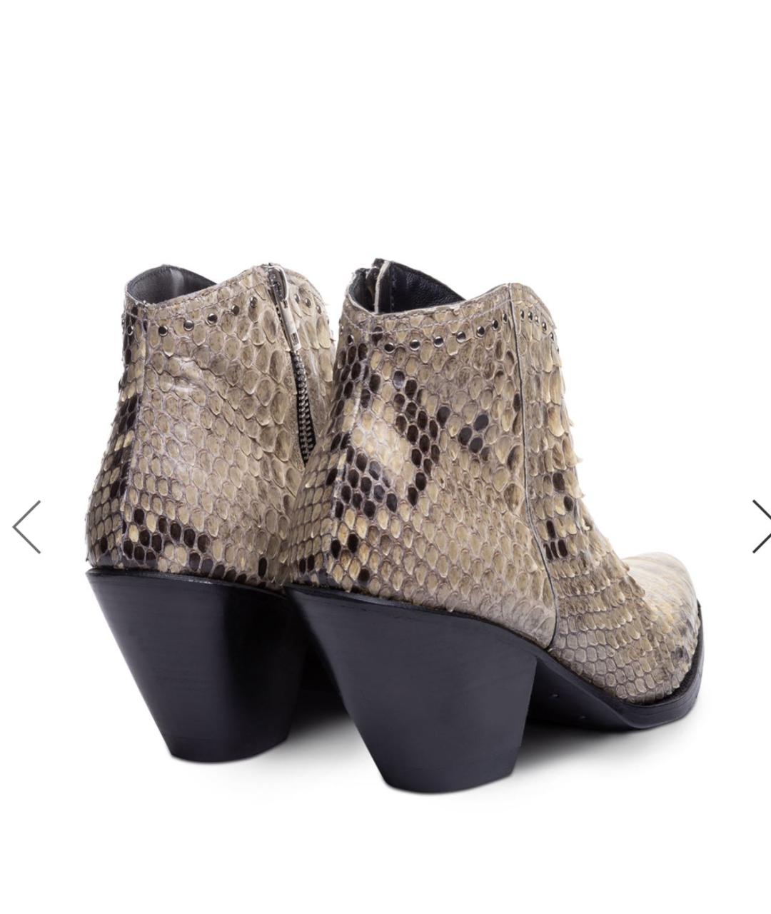 CELINE Бежевые кожаные ботильоны, фото 4