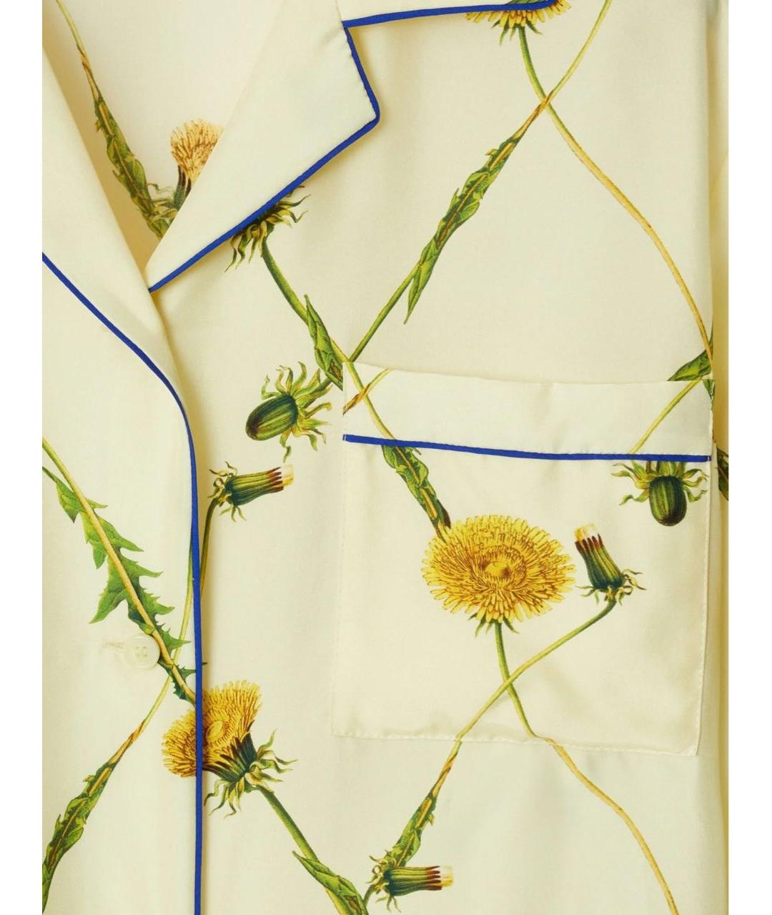 BURBERRY Белая шелковая блузы, фото 3