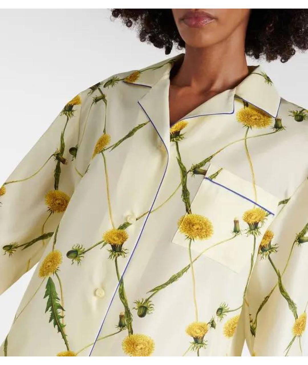 BURBERRY Белая шелковая блузы, фото 5