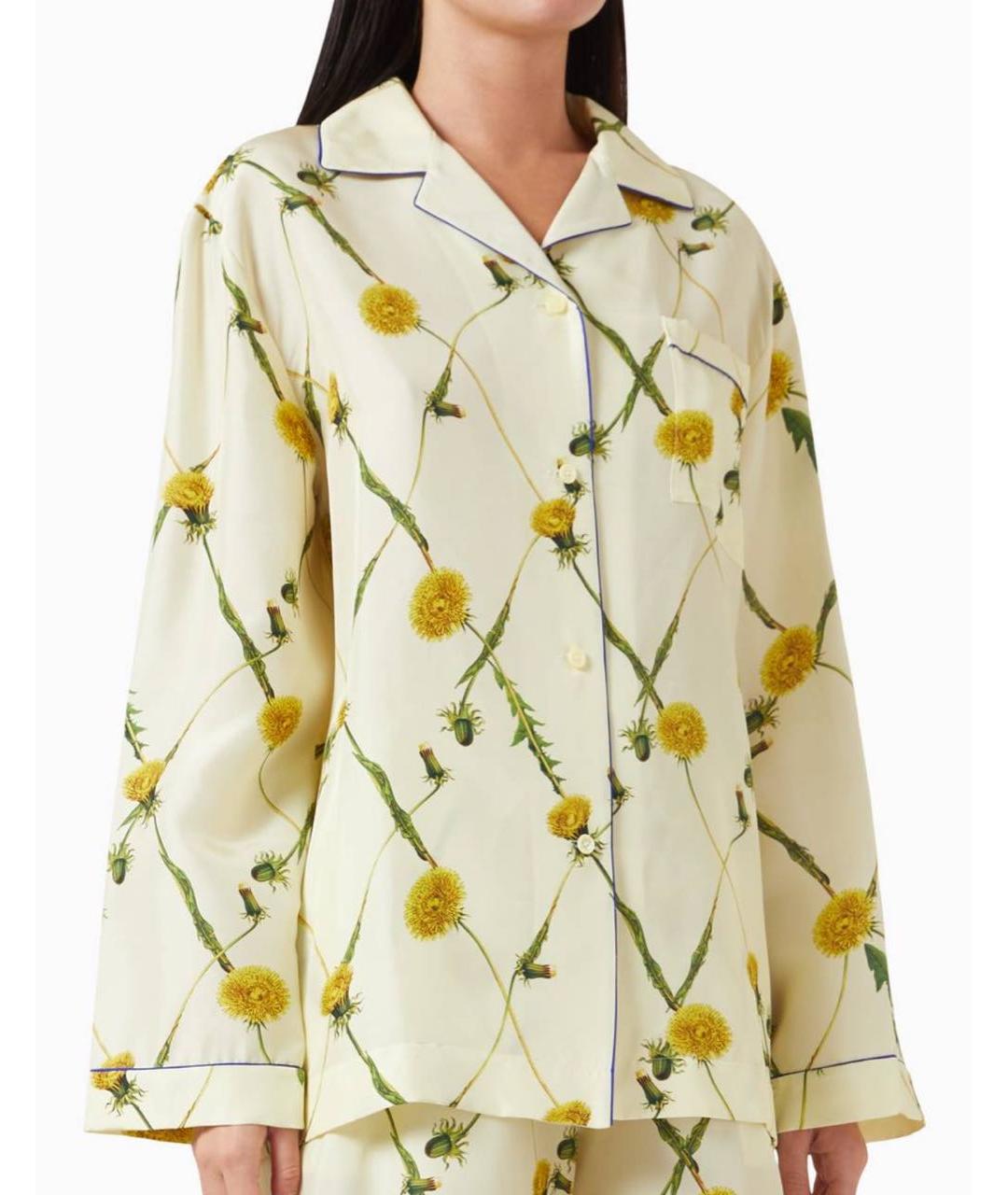 BURBERRY Белая шелковая блузы, фото 6